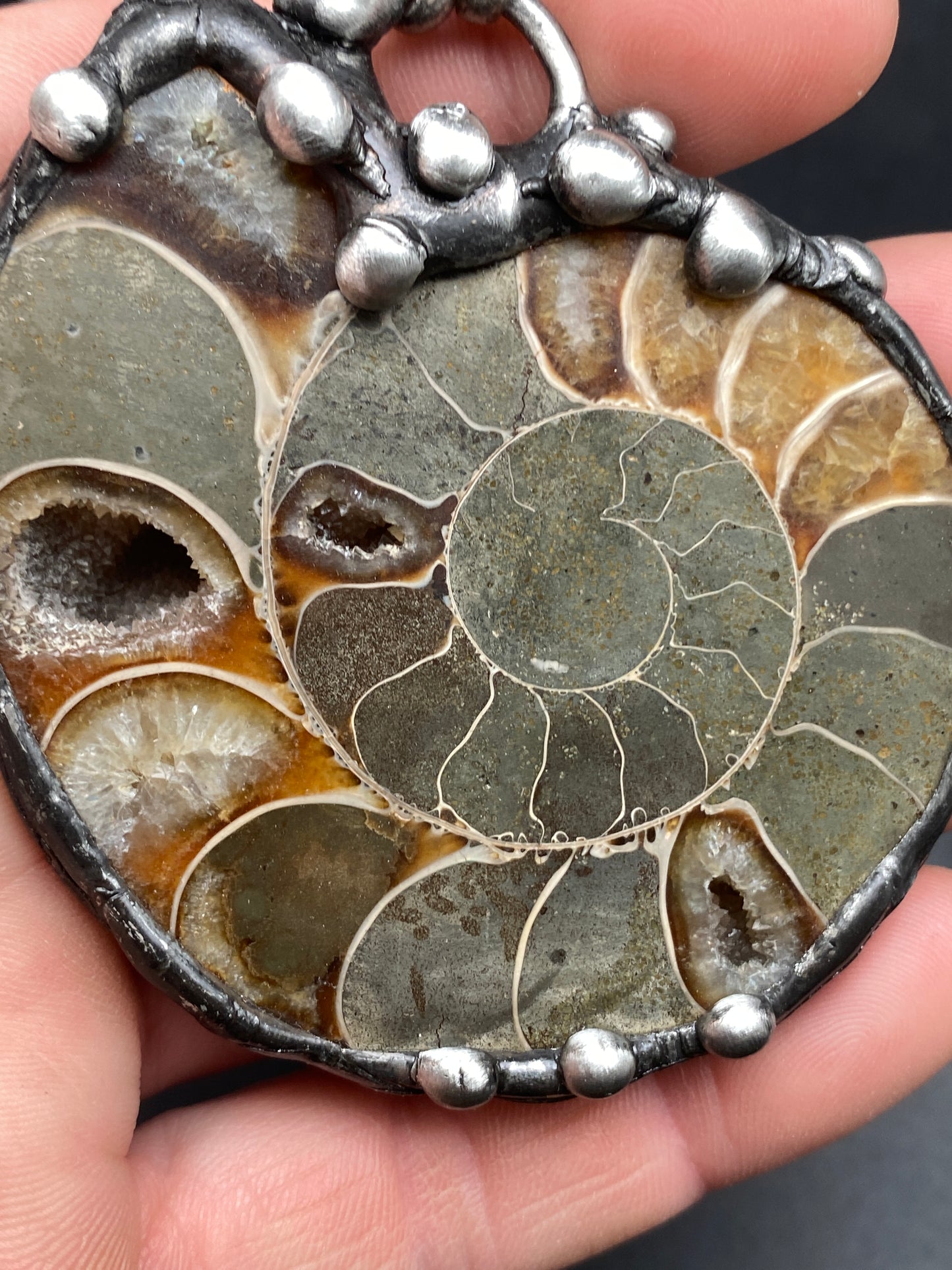 Fibonacci ~ Fossil Ammonite Necklace