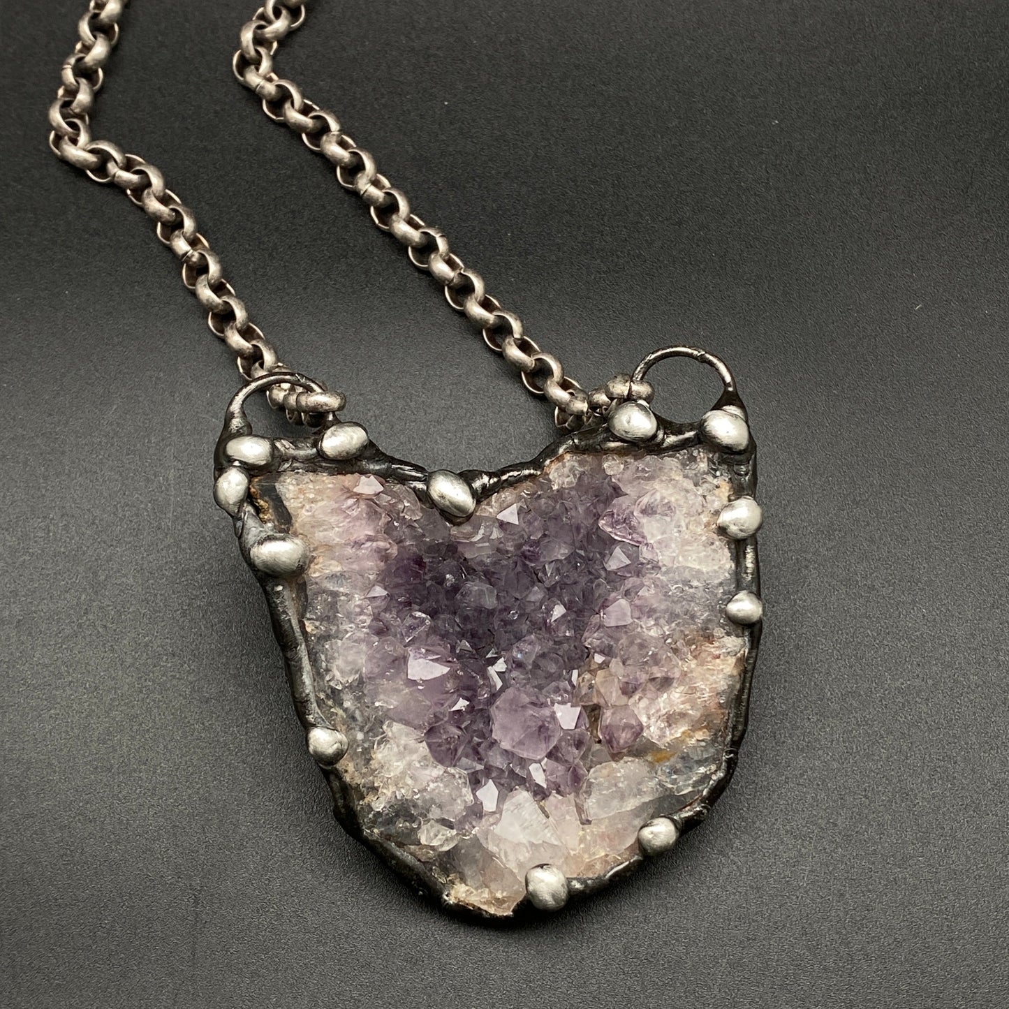 Nesting ~ Amethyst Crystal Necklace