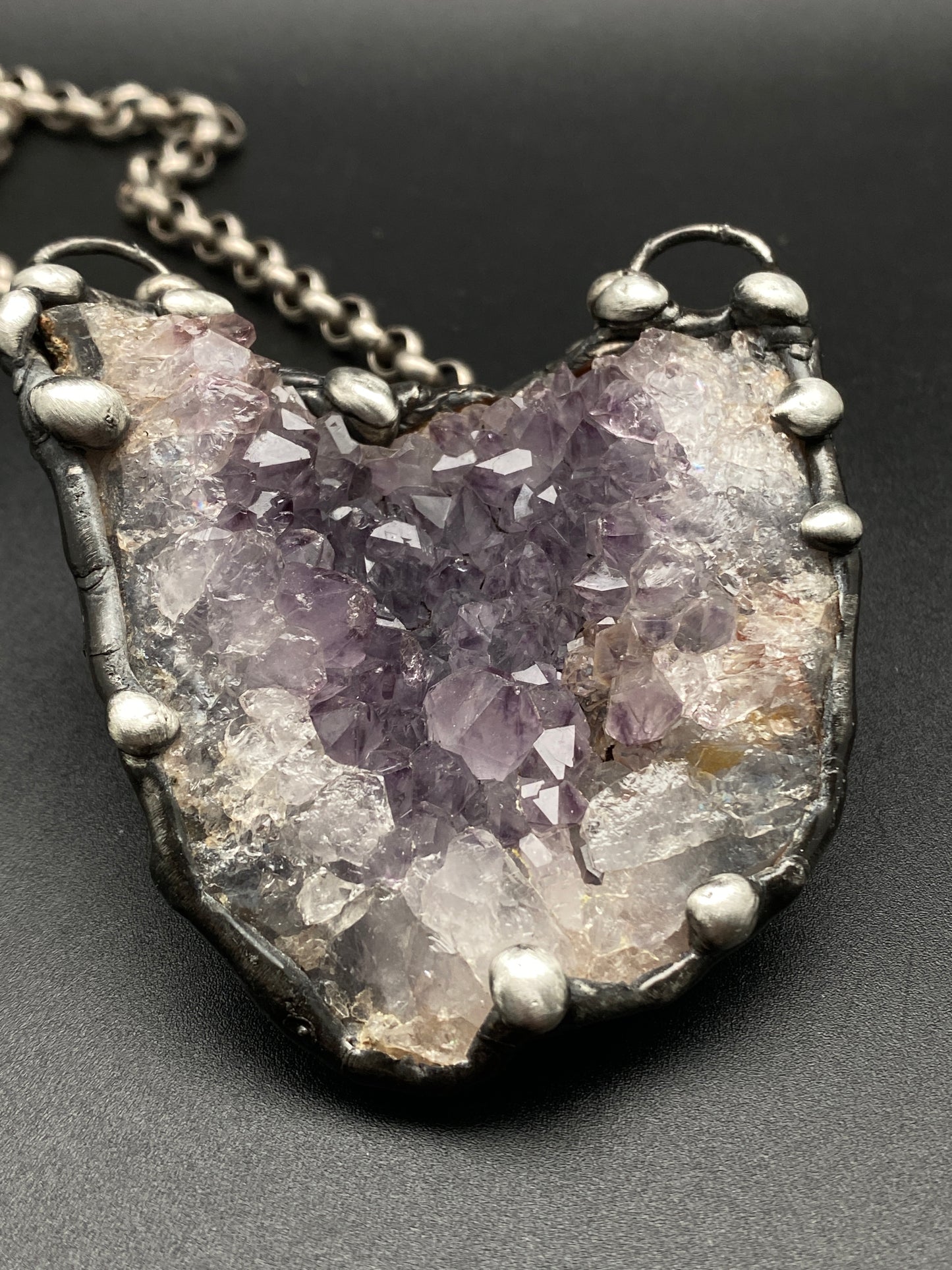 Nesting ~ Amethyst Crystal Necklace