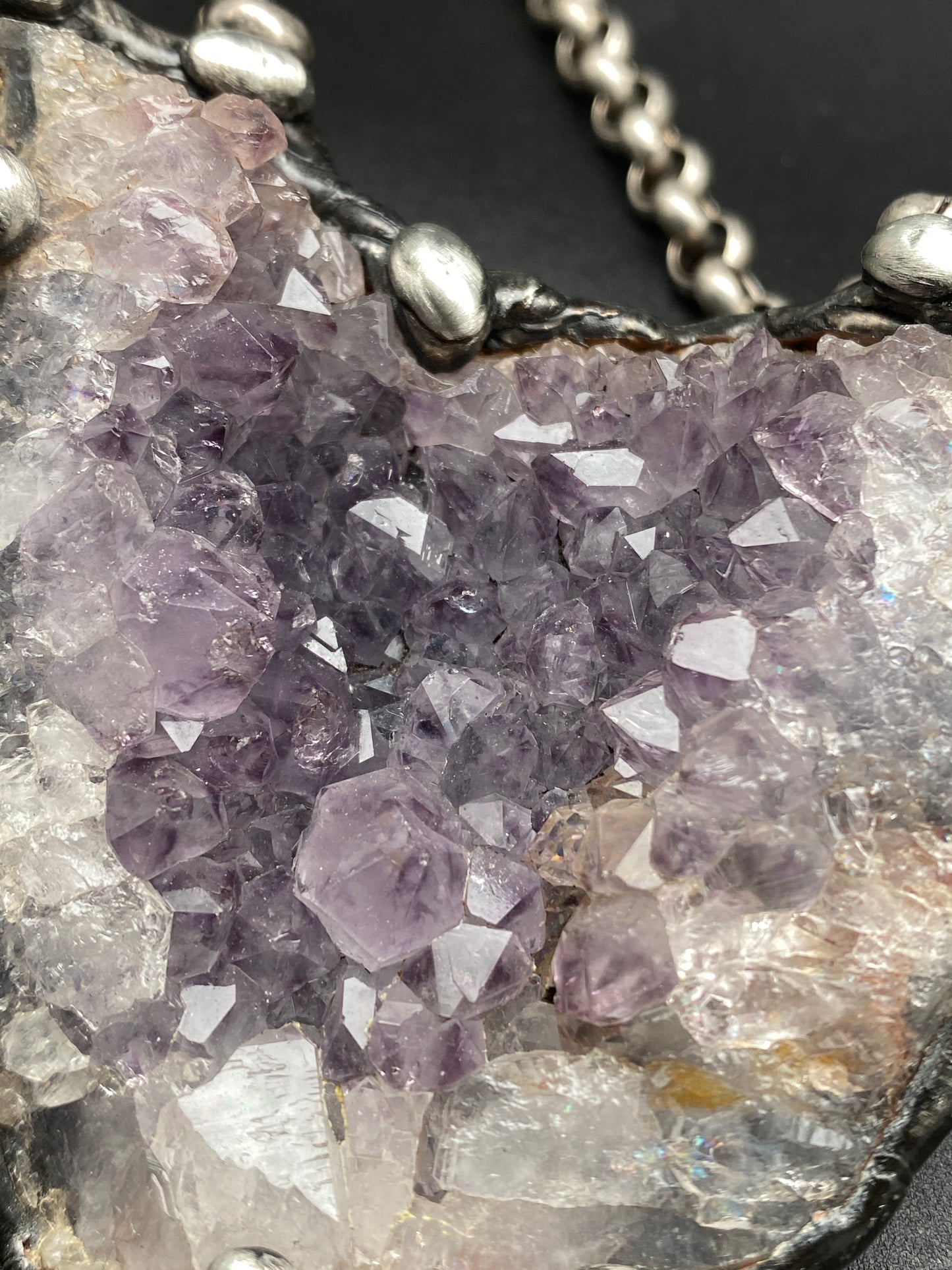 Nesting ~ Amethyst Crystal Necklace