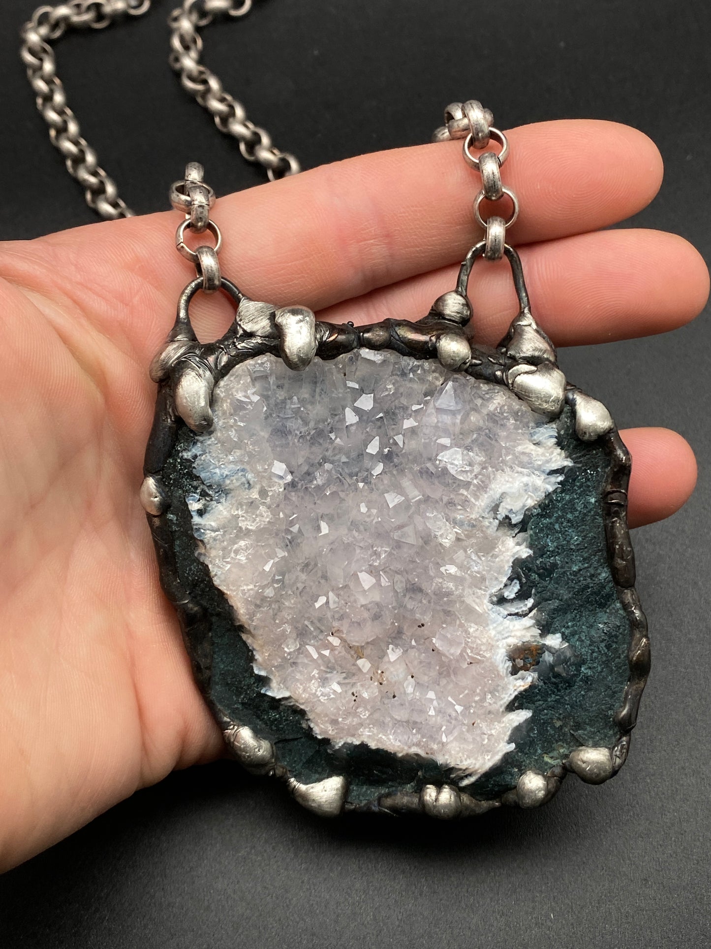 Gardens ~ Amethyst Crystal Necklace
