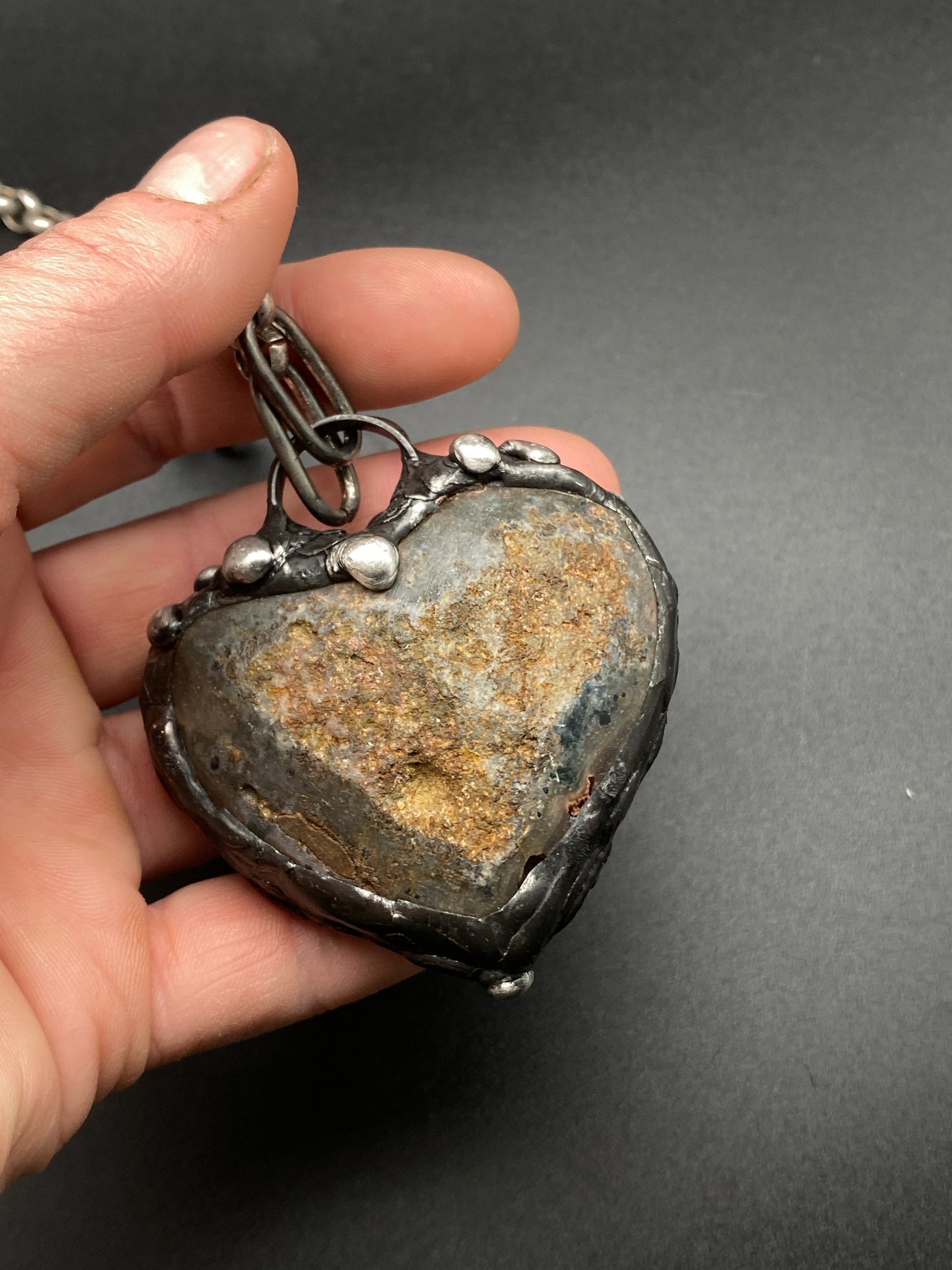 Glow Up ~ Heart Shaped Amethyst Crystal Necklace