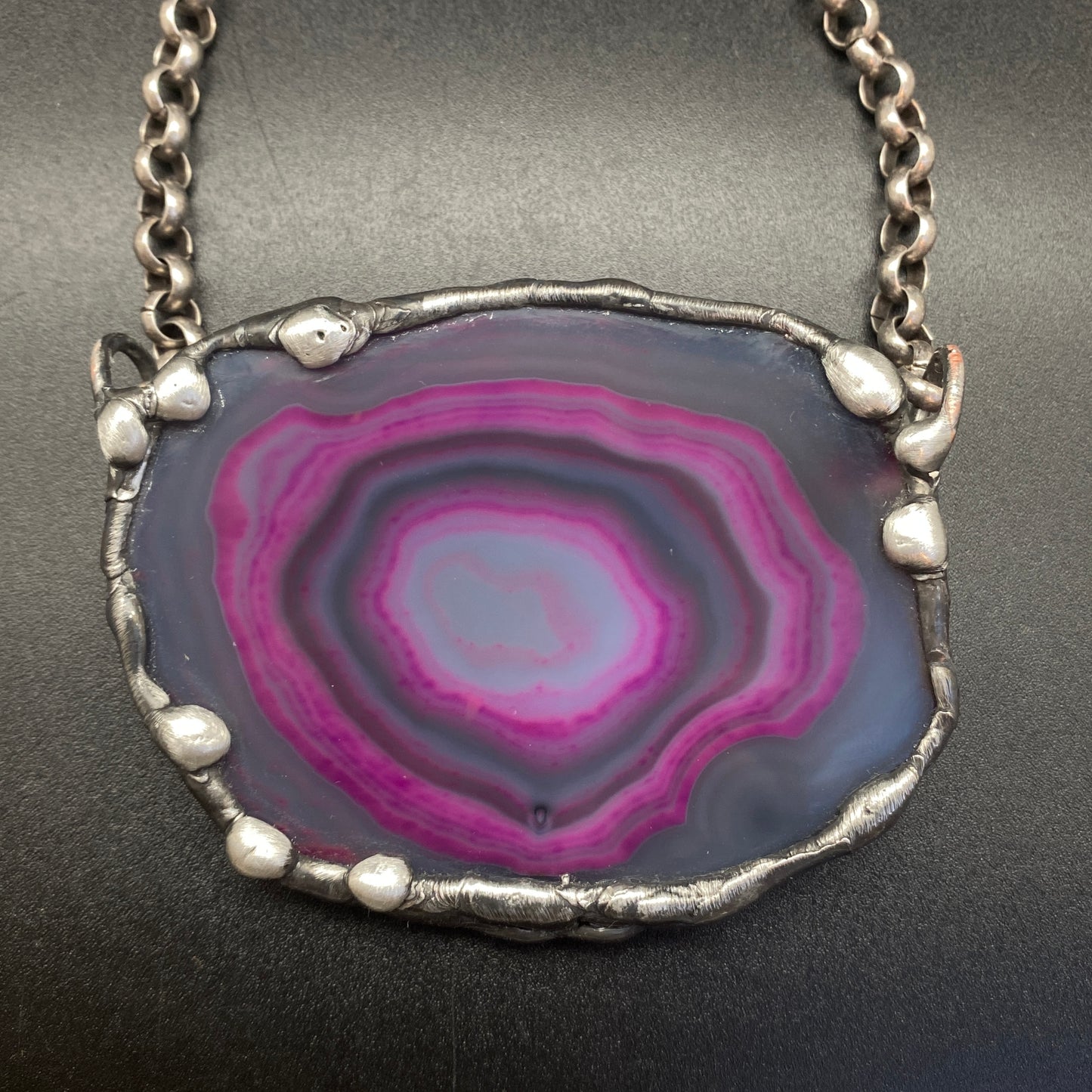 Portal ~ Geode Slice Necklace