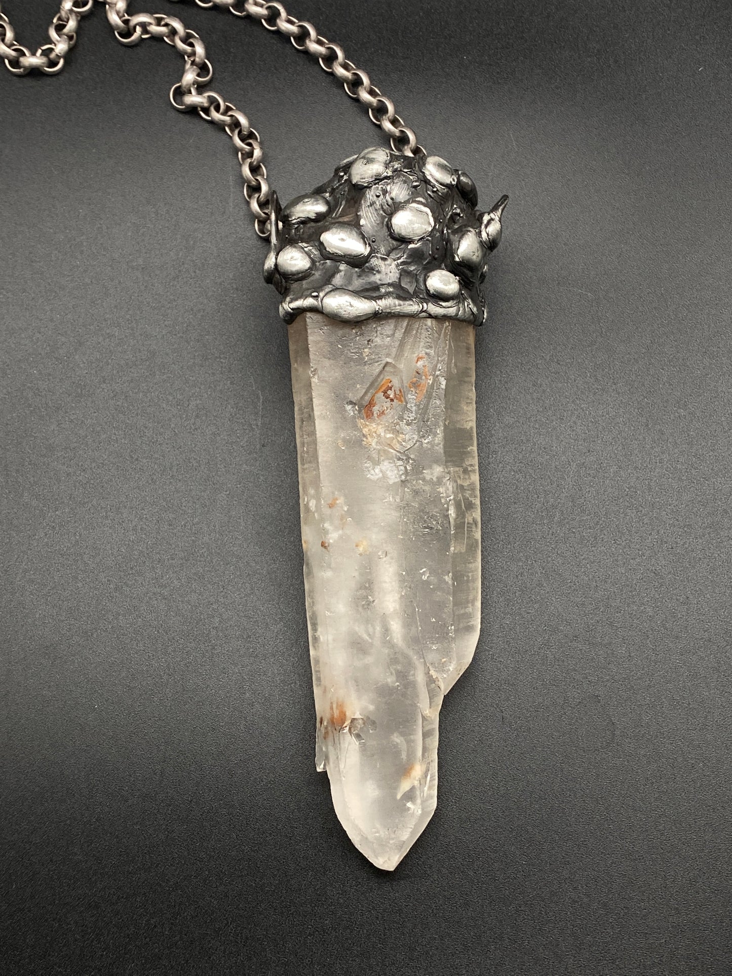 Titania ~ Giant Double Point Quartz Necklace