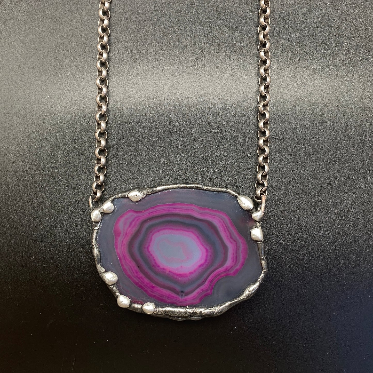 Portal ~ Geode Slice Necklace
