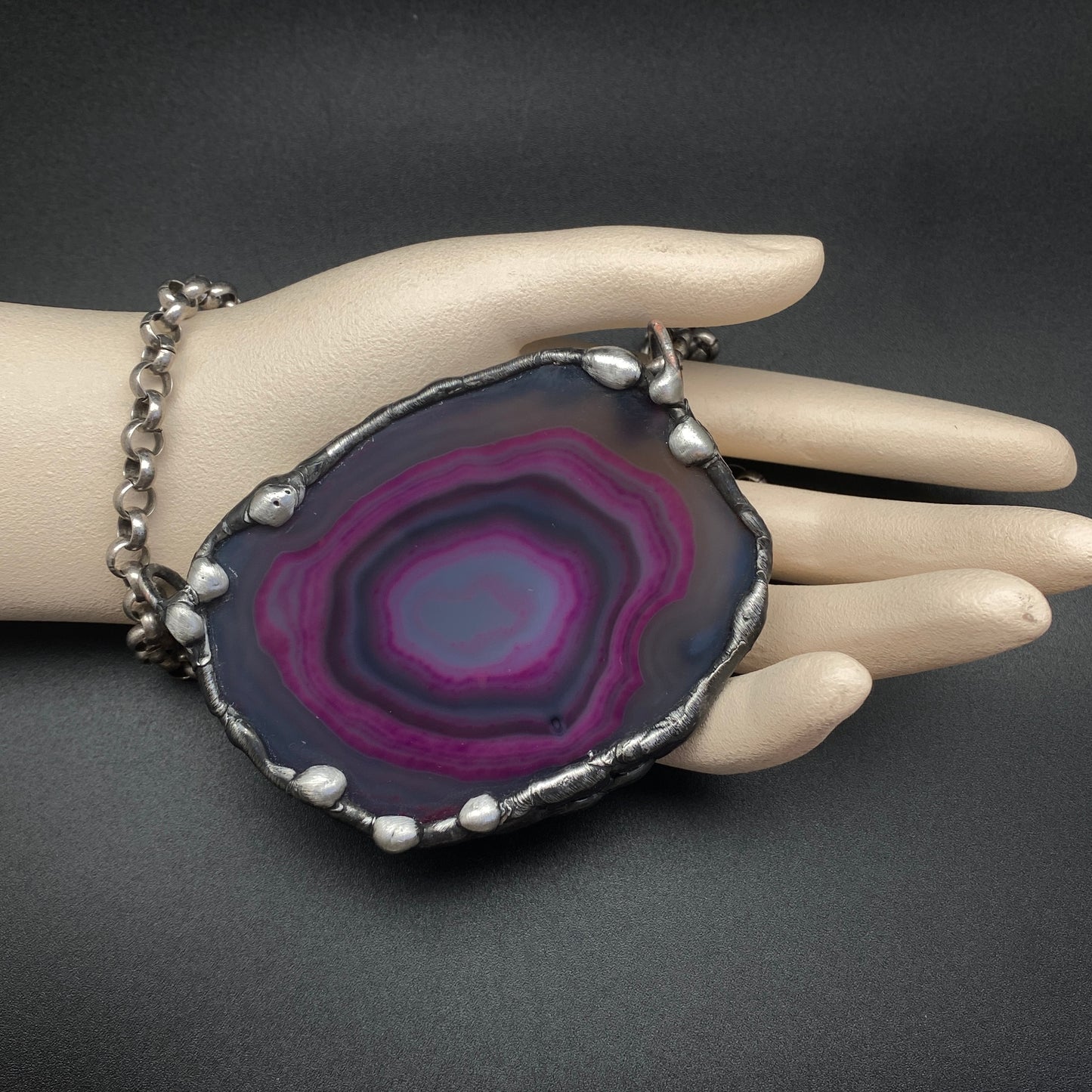 Portal ~ Geode Slice Necklace