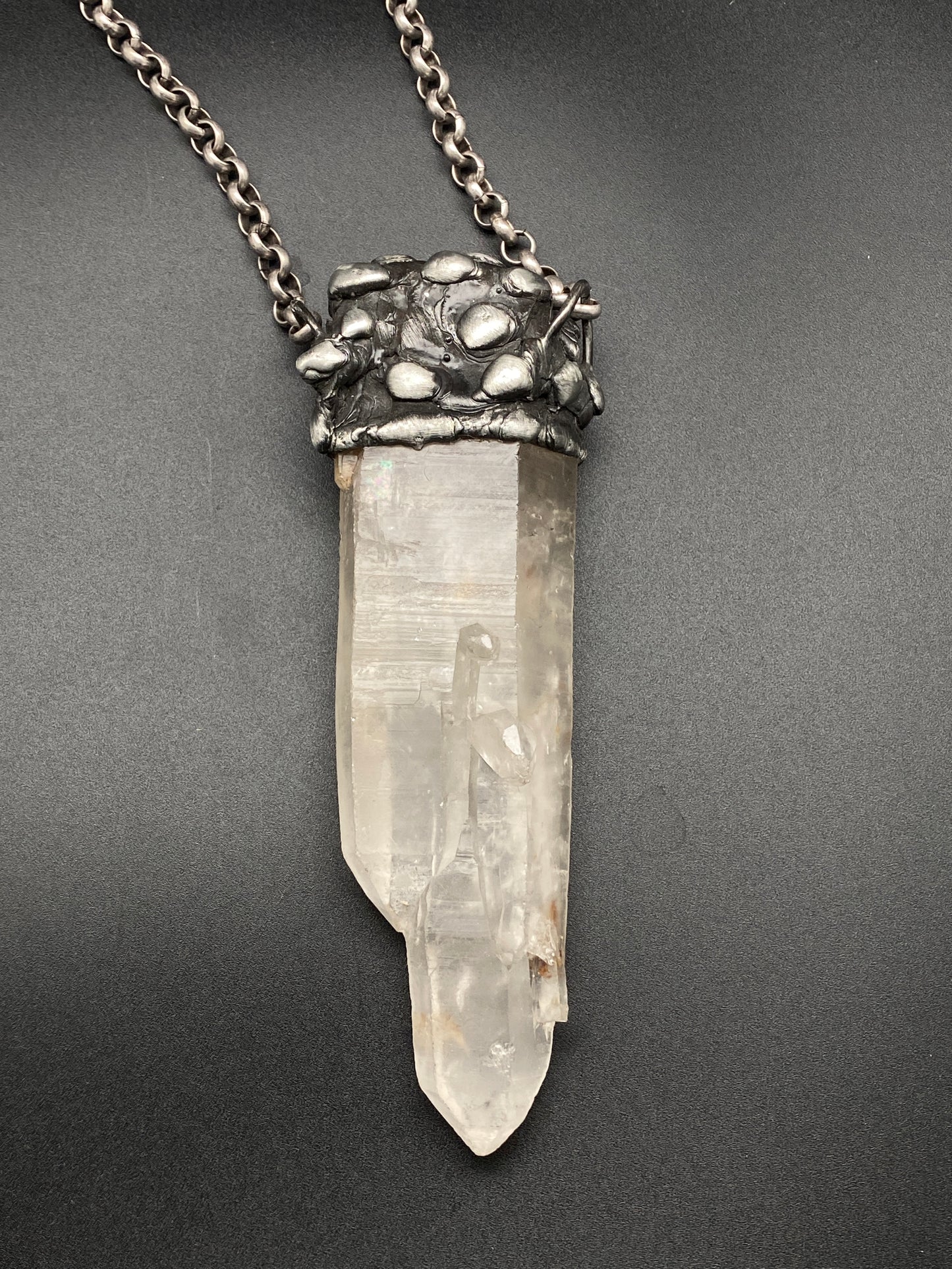 Titania ~ Giant Double Point Quartz Necklace