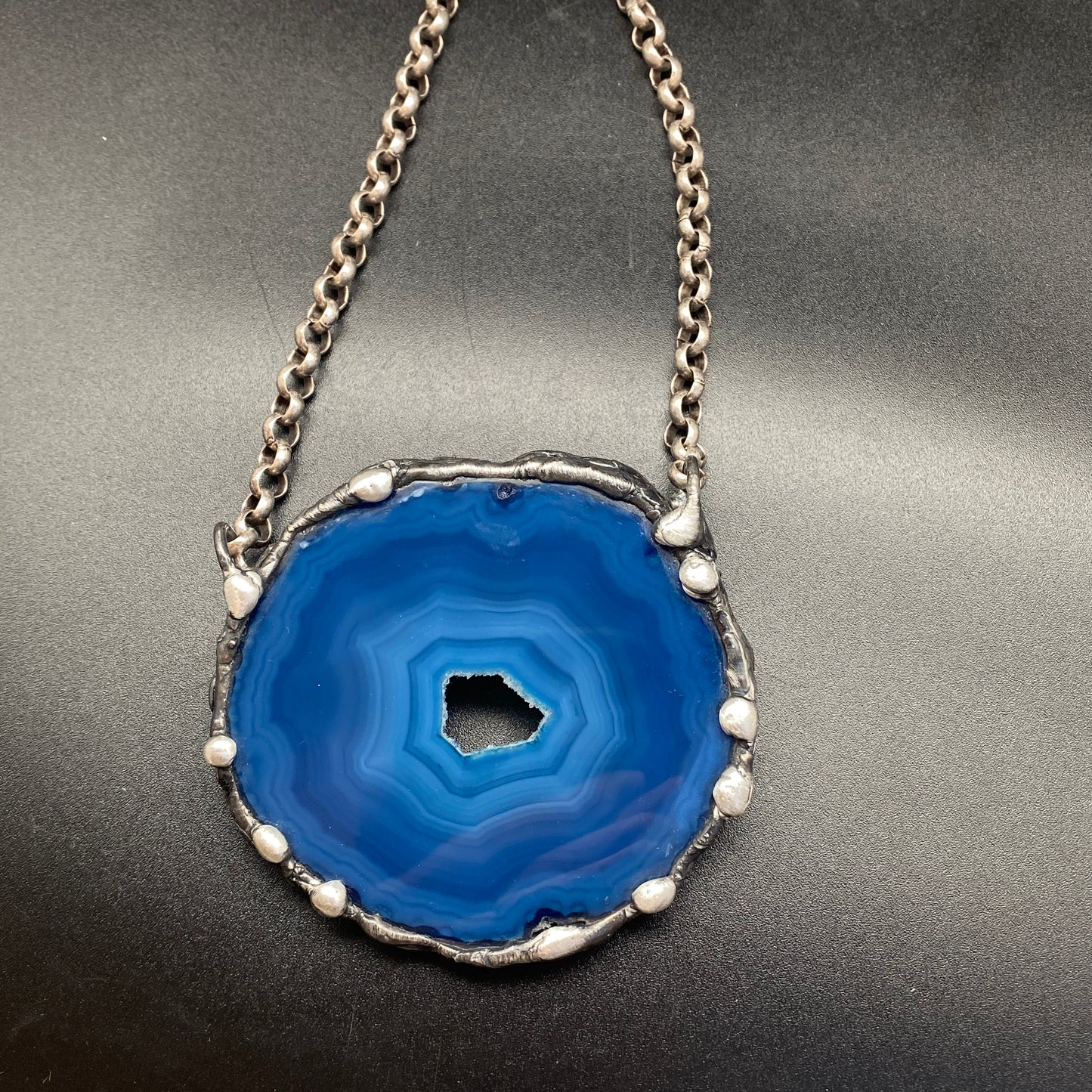 Oasis ~ Geode Slice Necklace