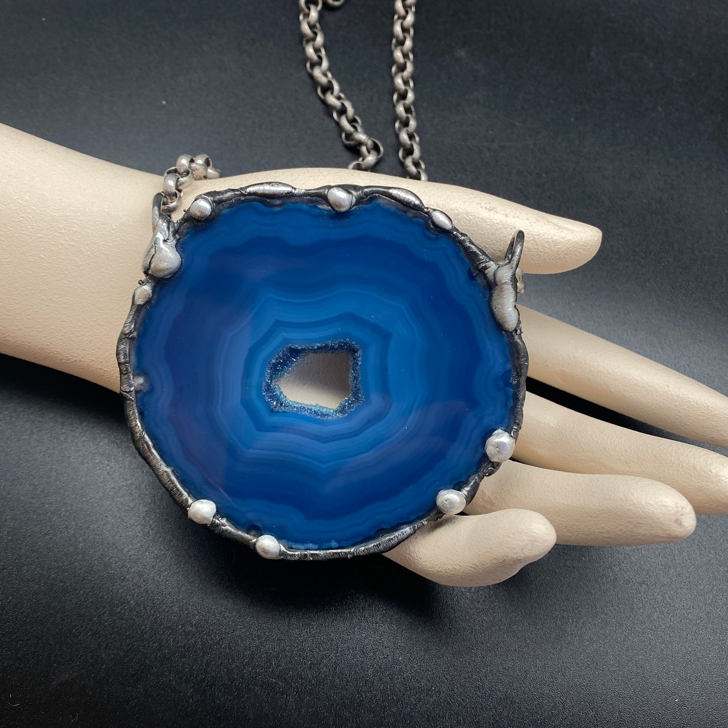 Oasis ~ Geode Slice Necklace