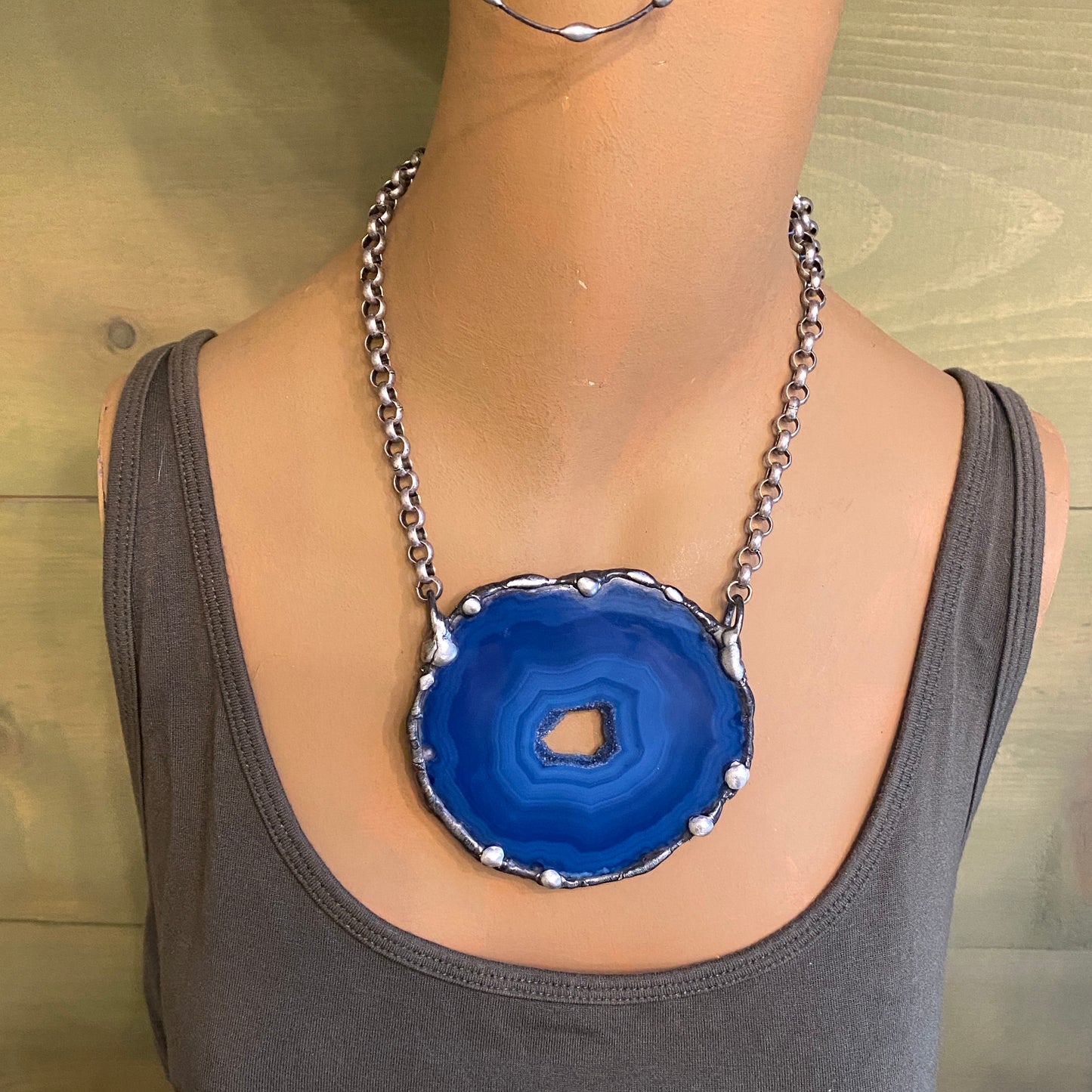 Oasis ~ Geode Slice Necklace