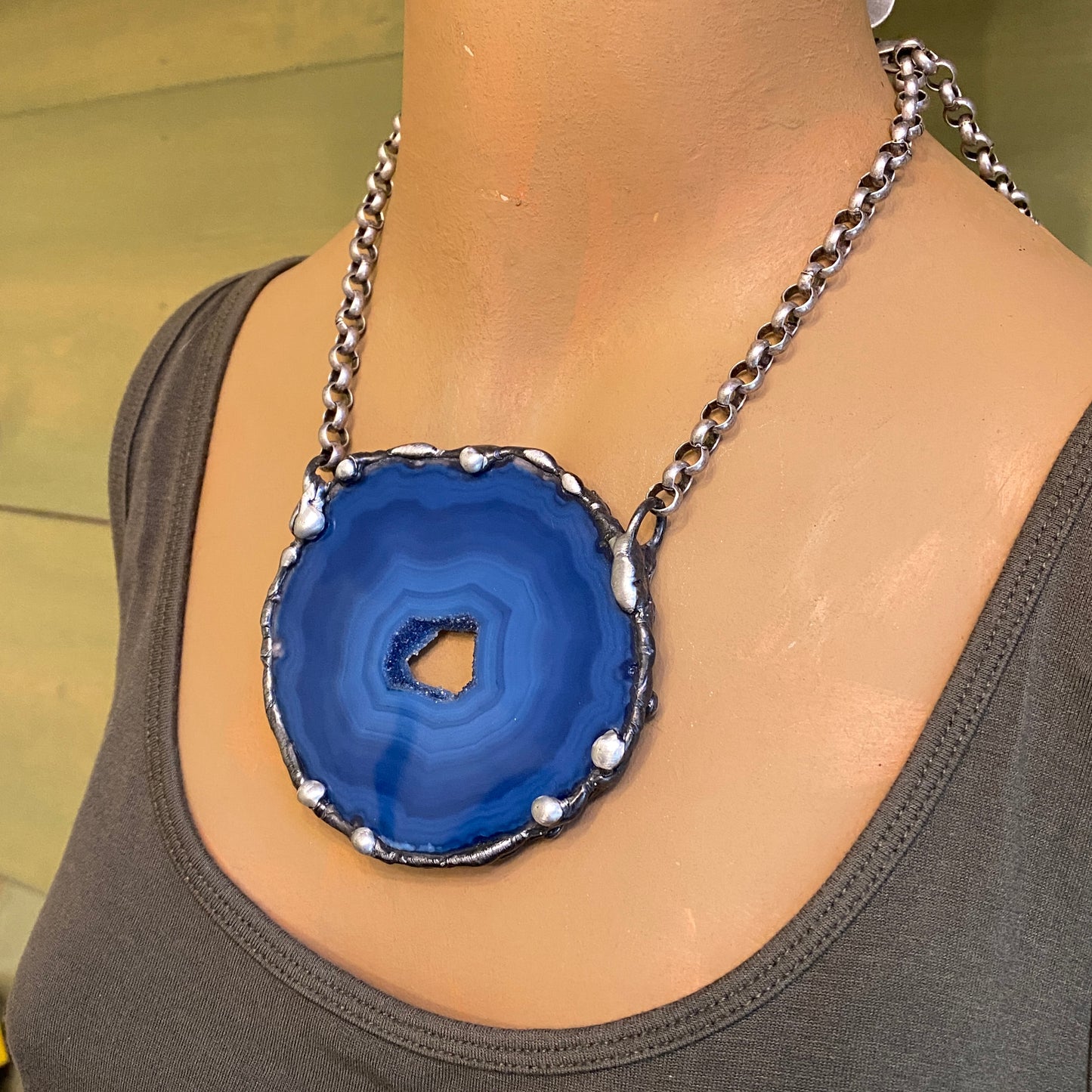 Oasis ~ Geode Slice Necklace