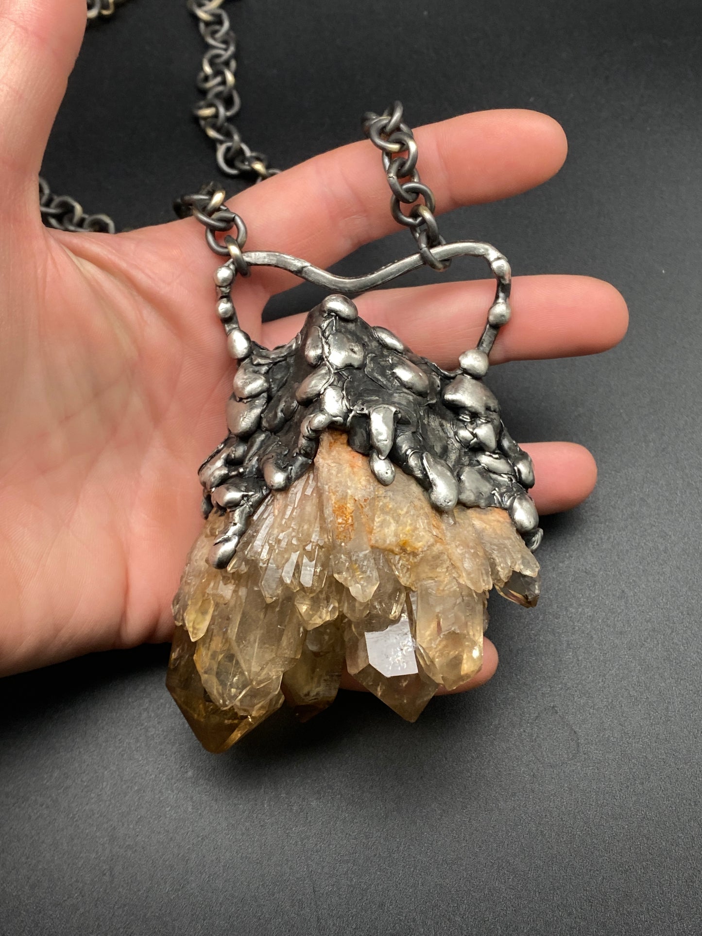 Castle For A Dreamer ~ Massive Kundalini Citrine Necklace