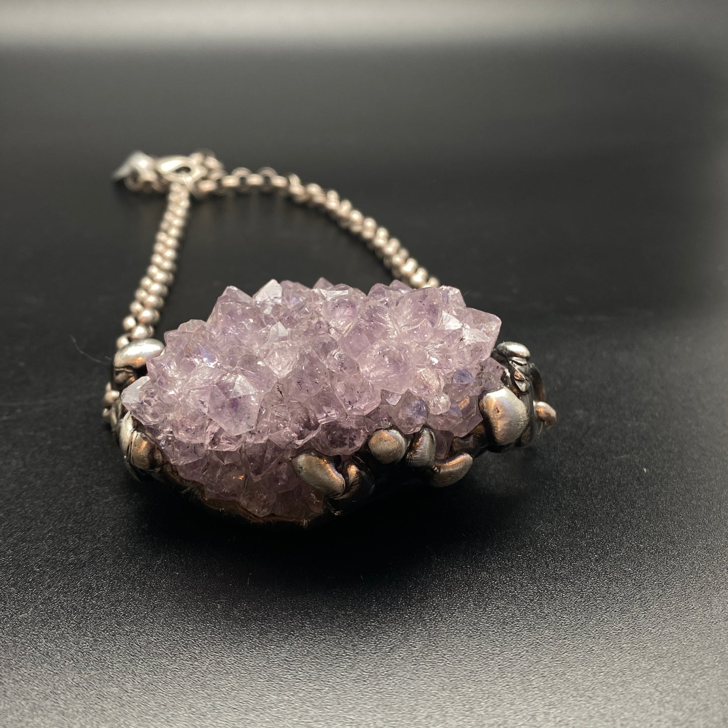 New Year's Eve ~ Amethyst Druzy Crystal Necklace
