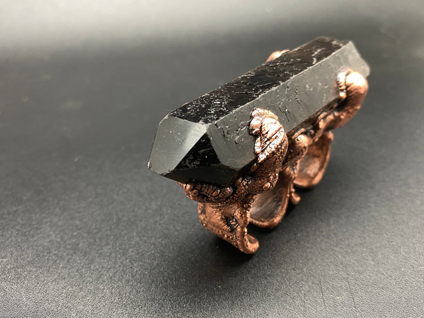 Apex ~ Double Finger Ring ~ Smoky Quartz