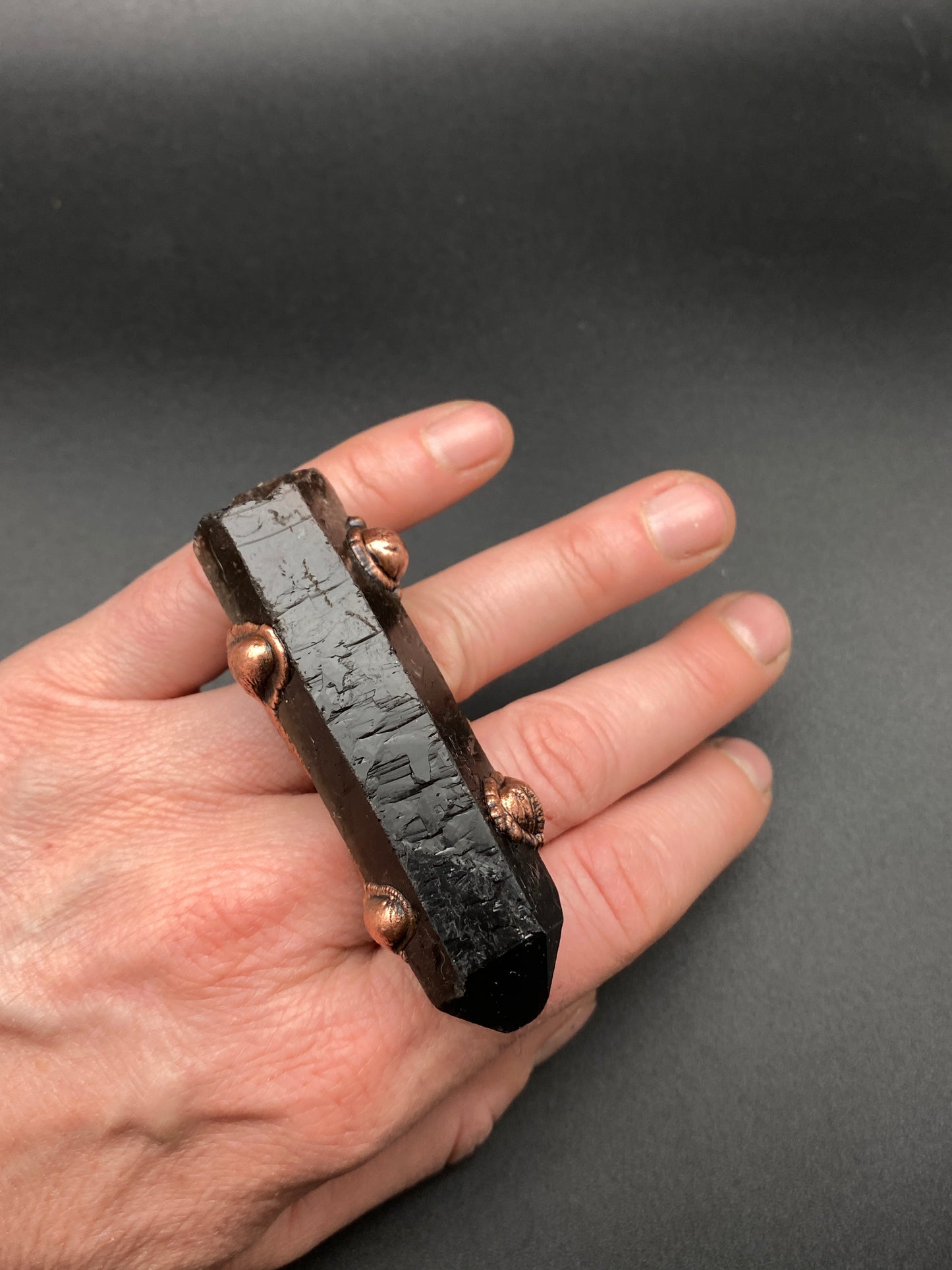 Apex ~ Double Finger Ring ~ Smoky Quartz