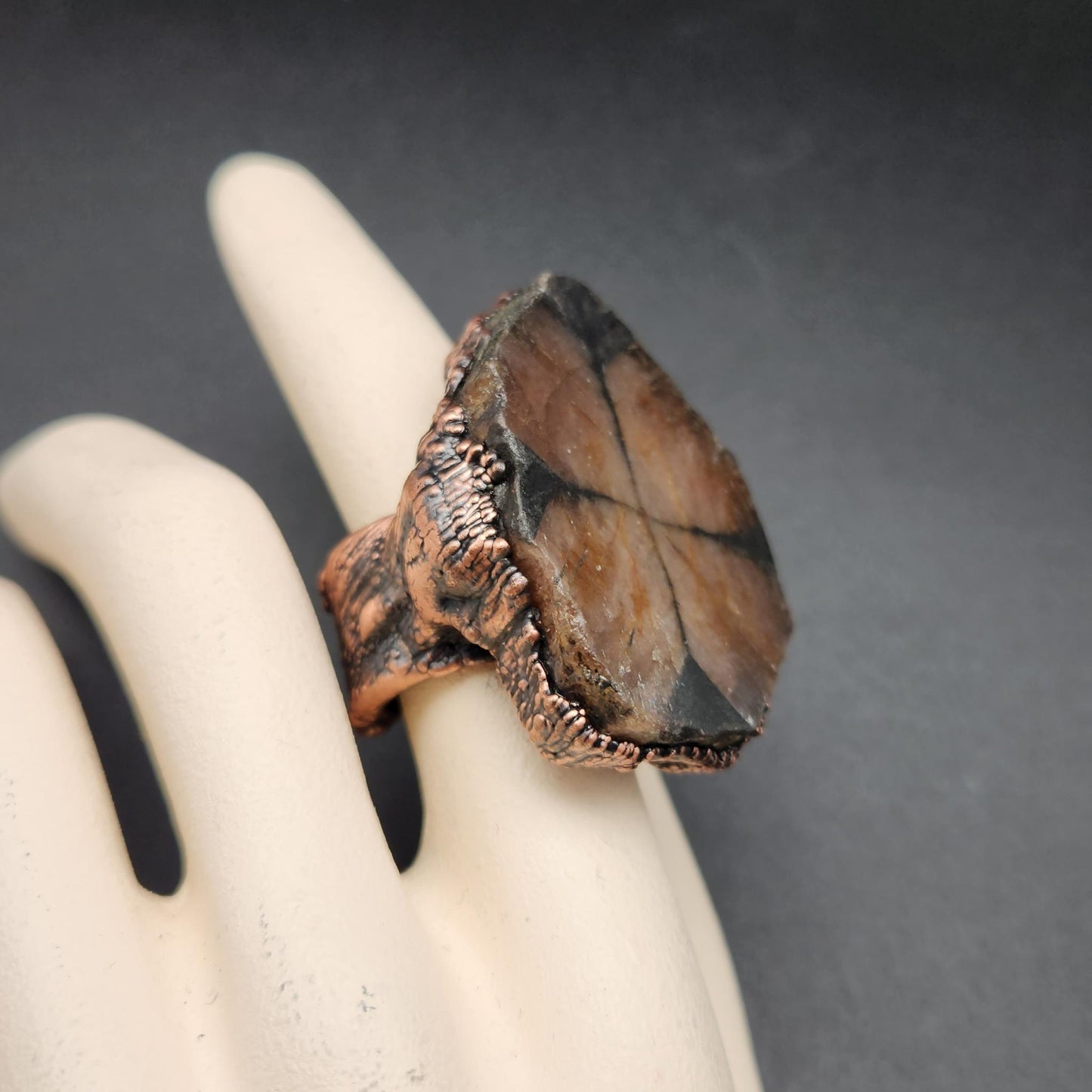 Ritual ~ Chiastolite Statement Ring