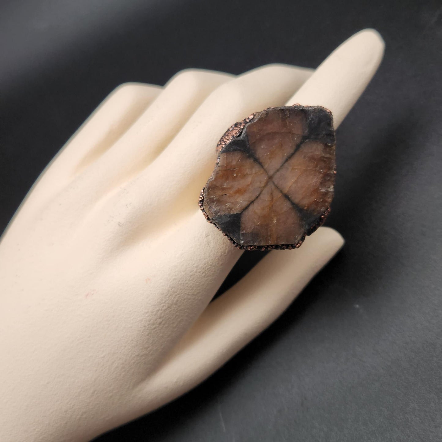Ritual ~ Chiastolite Statement Ring
