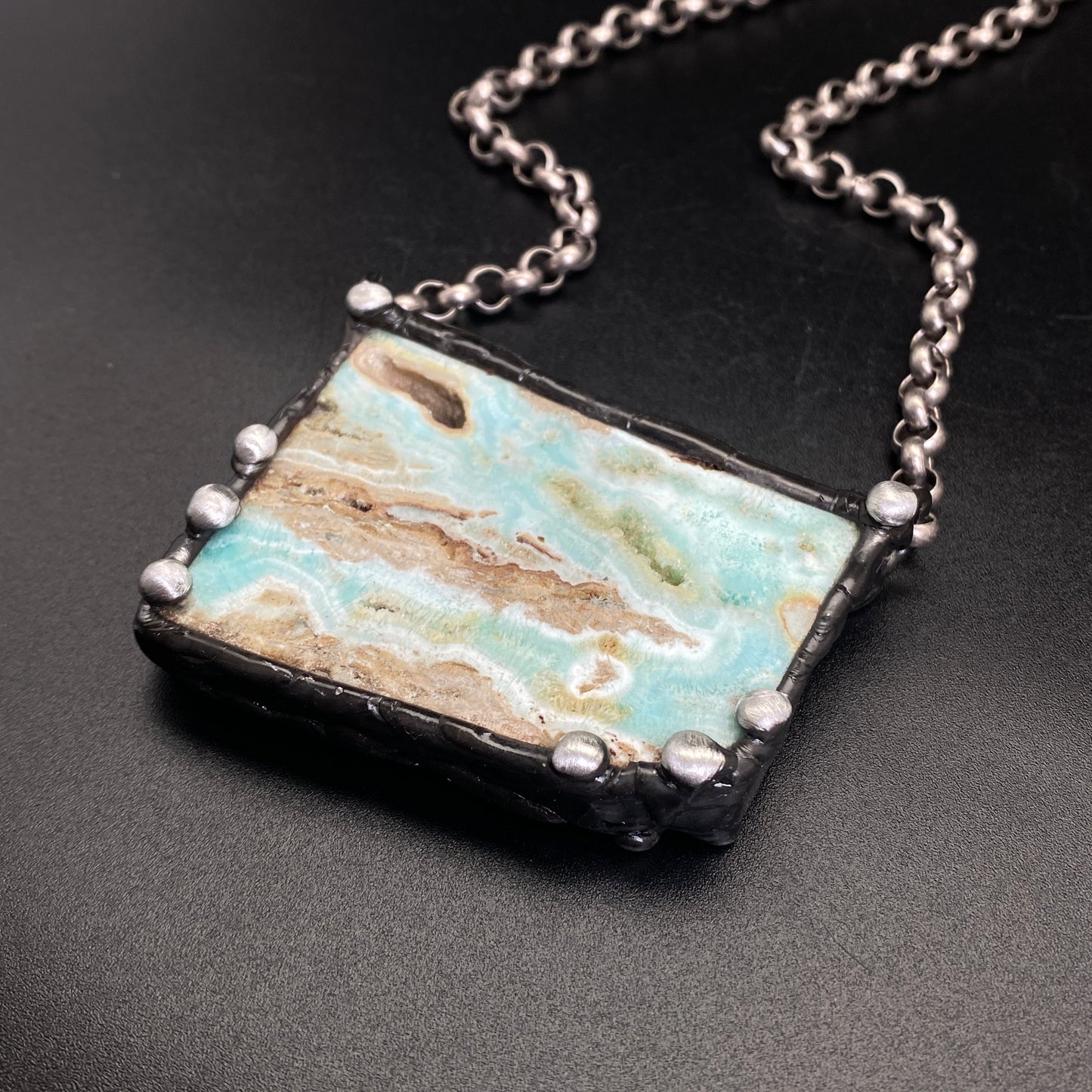 Sail Away ~ Blue Aragonite Necklace