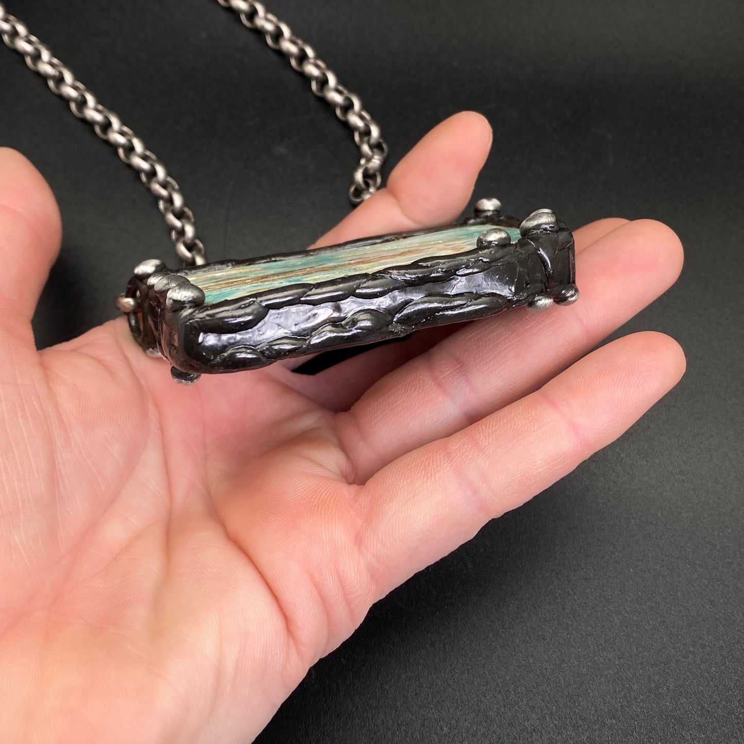 Sail Away ~ Blue Aragonite Necklace