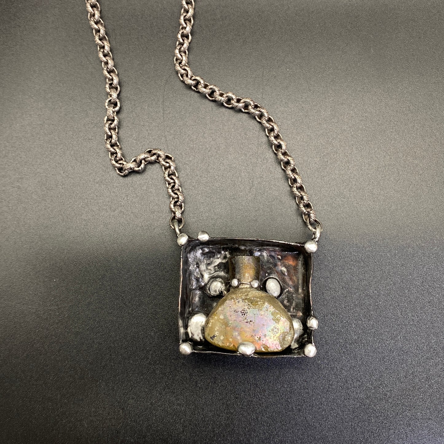 Vessel ~ Ancient Roman Glass Bottle Necklace
