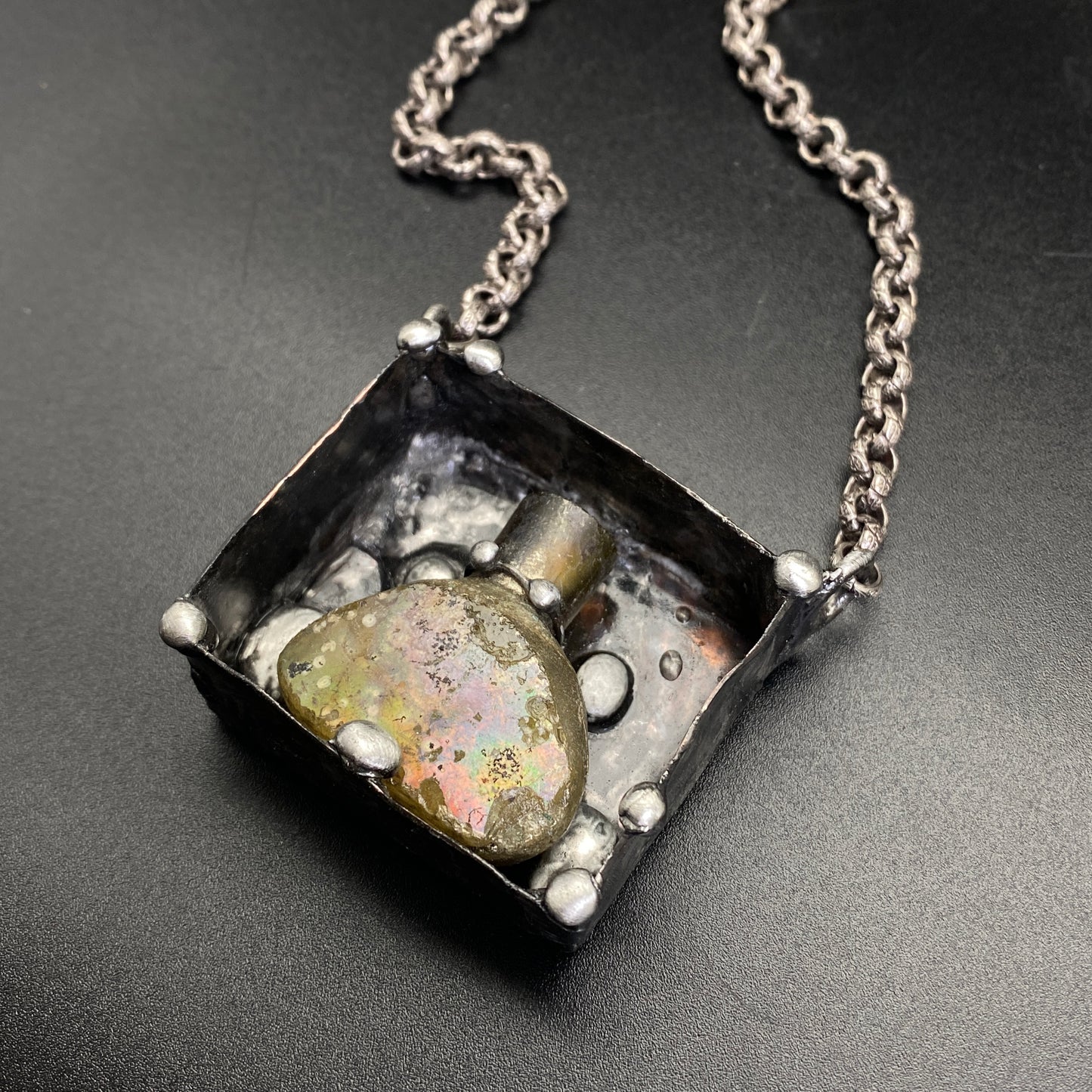 Vessel ~ Ancient Roman Glass Bottle Necklace