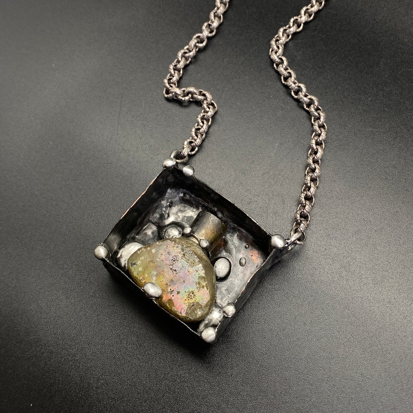 Vessel ~ Ancient Roman Glass Bottle Necklace