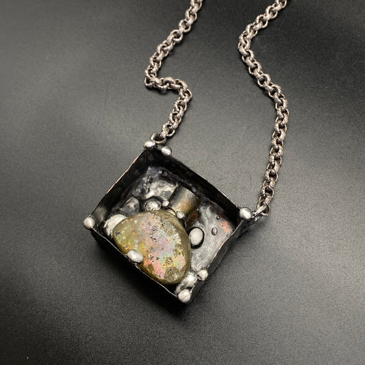 Vessel ~ Ancient Roman Glass Bottle Necklace