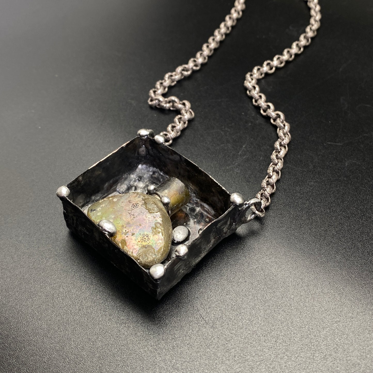 Vessel ~ Ancient Roman Glass Bottle Necklace