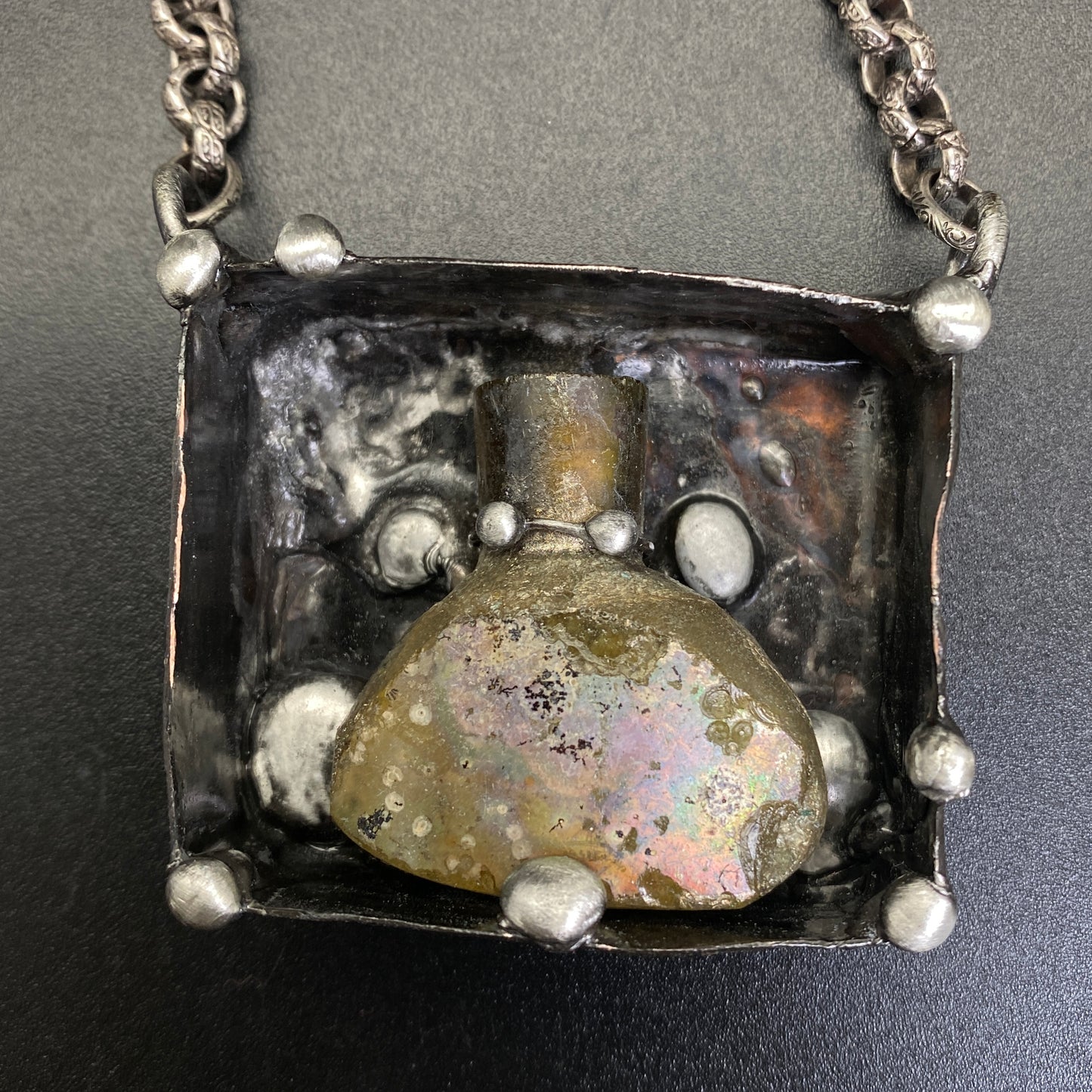 Vessel ~ Ancient Roman Glass Bottle Necklace
