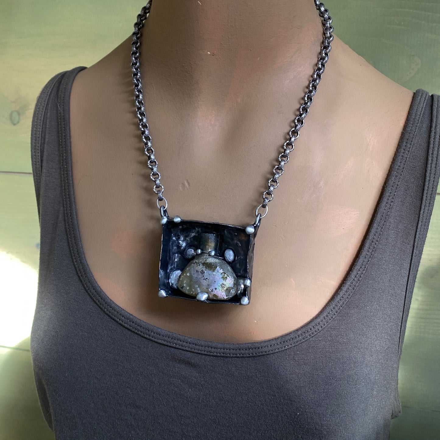 Vessel ~ Ancient Roman Glass Bottle Necklace