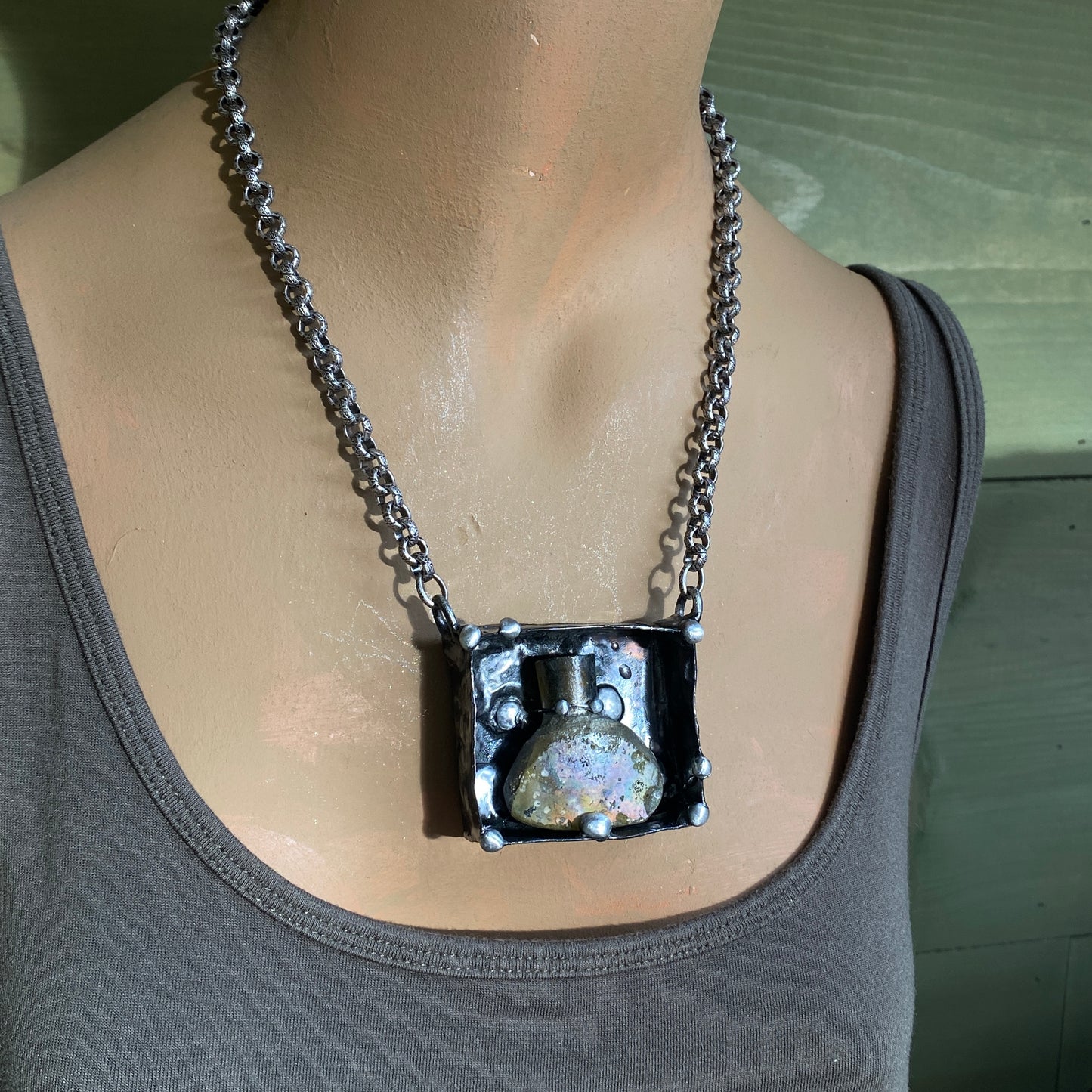 Vessel ~ Ancient Roman Glass Bottle Necklace