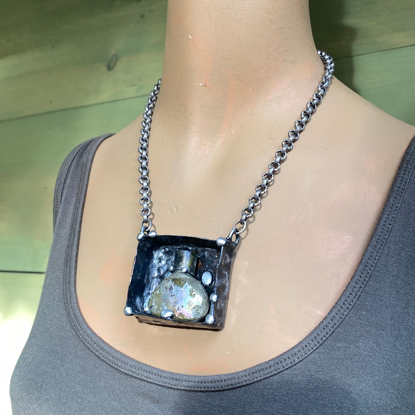 Vessel ~ Ancient Roman Glass Bottle Necklace