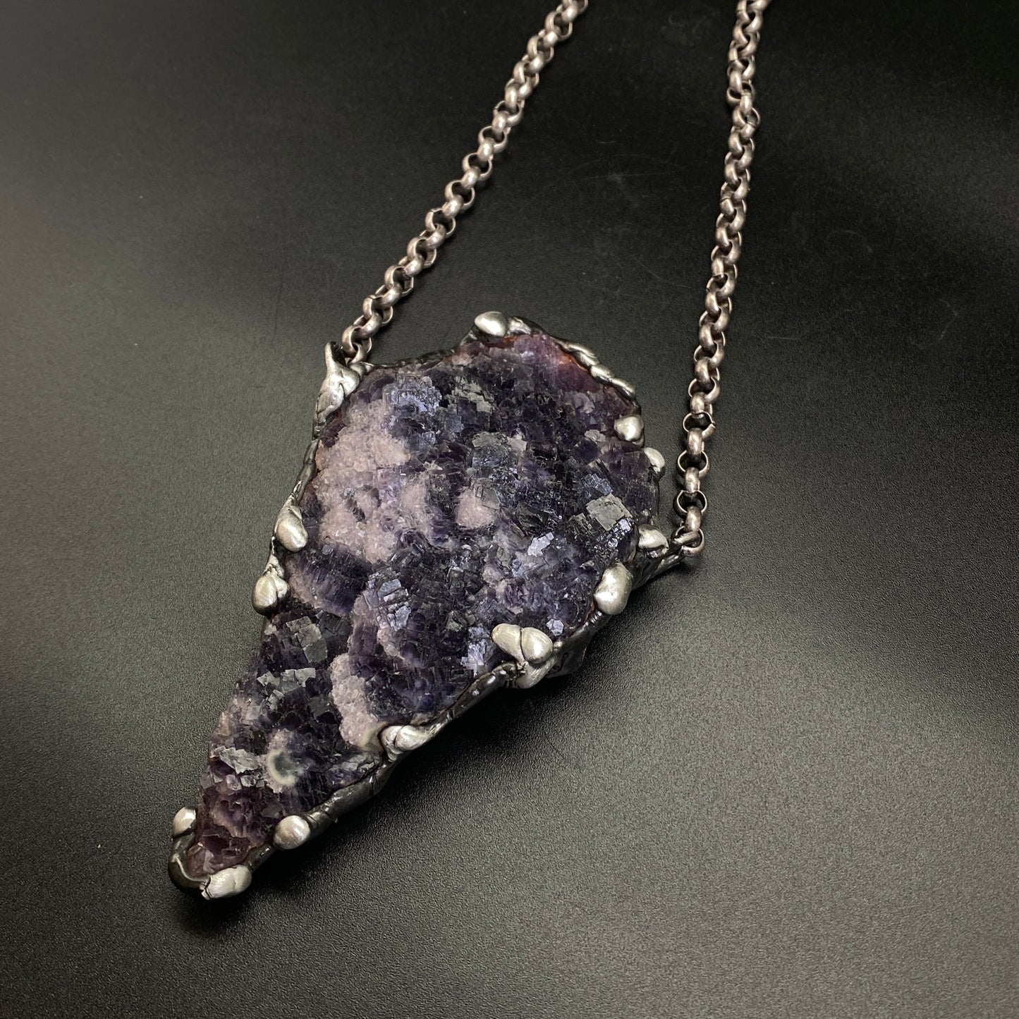 Float On ~ Dark Purple Fluorite Necklace