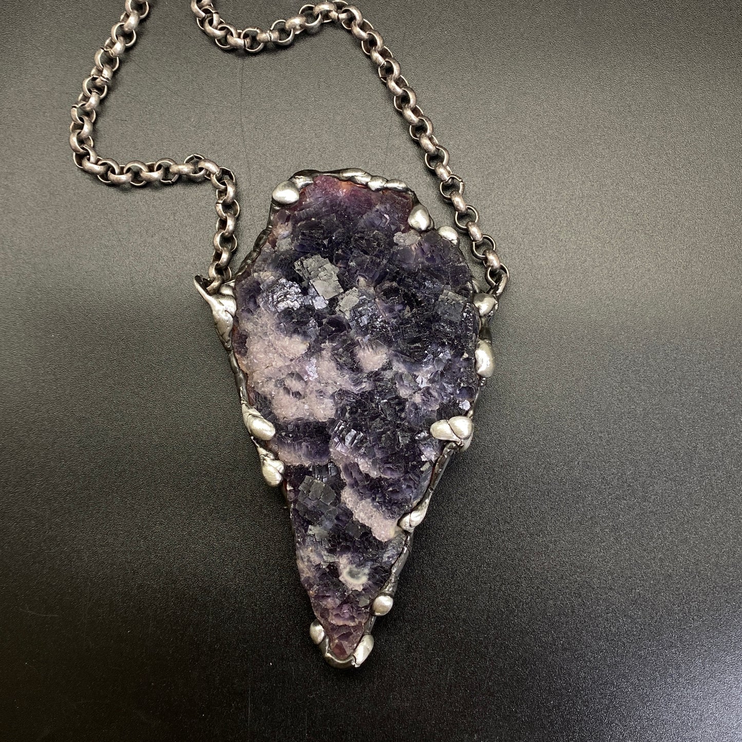 Float On ~ Dark Purple Fluorite Necklace