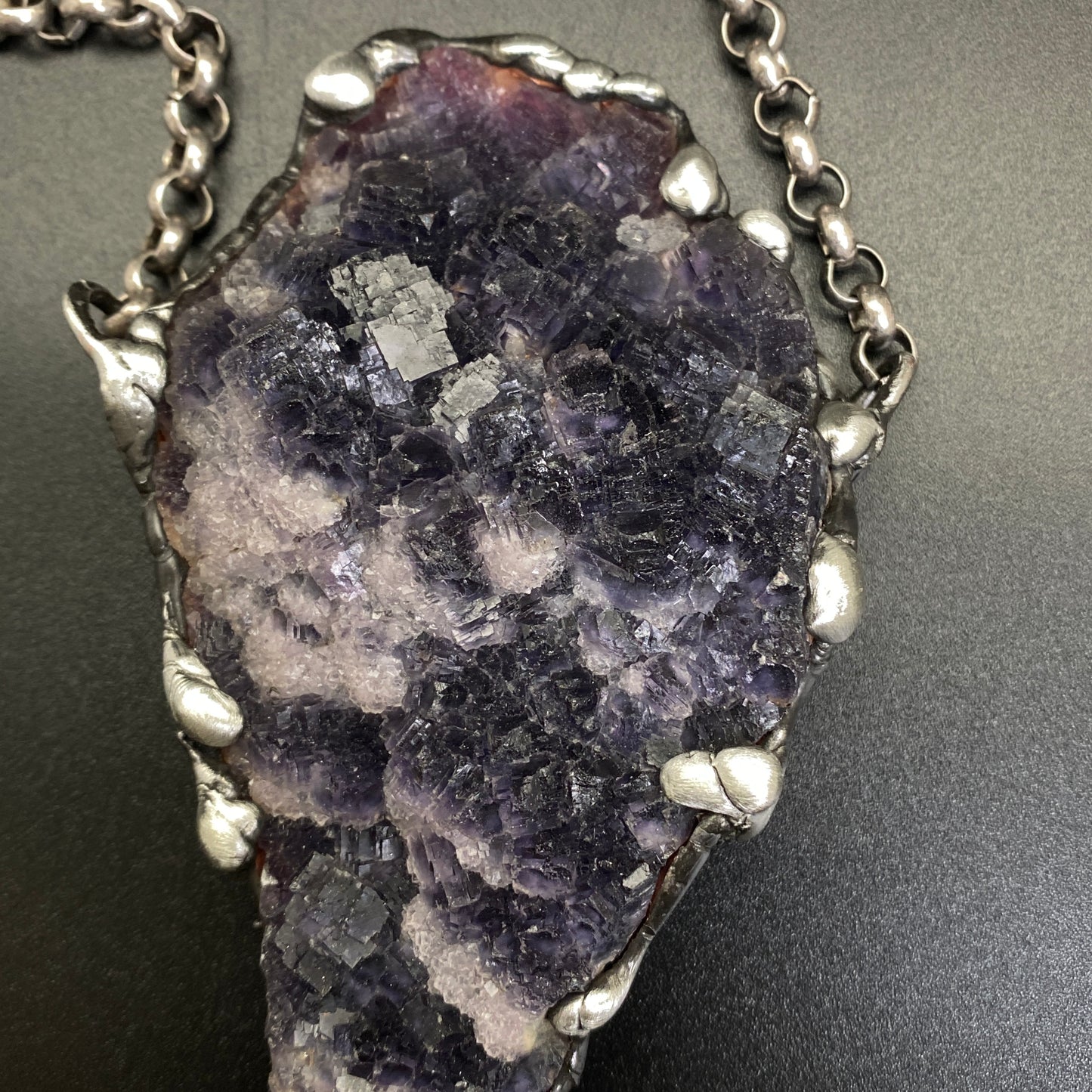 Float On ~ Dark Purple Fluorite Necklace
