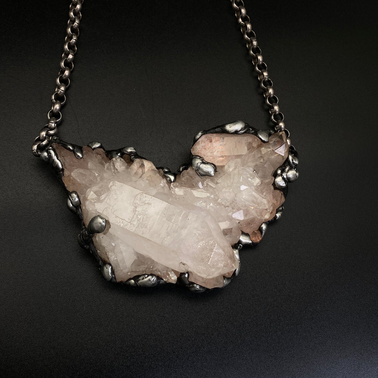 Broadcast ~ Quartz Cluster Necklace
