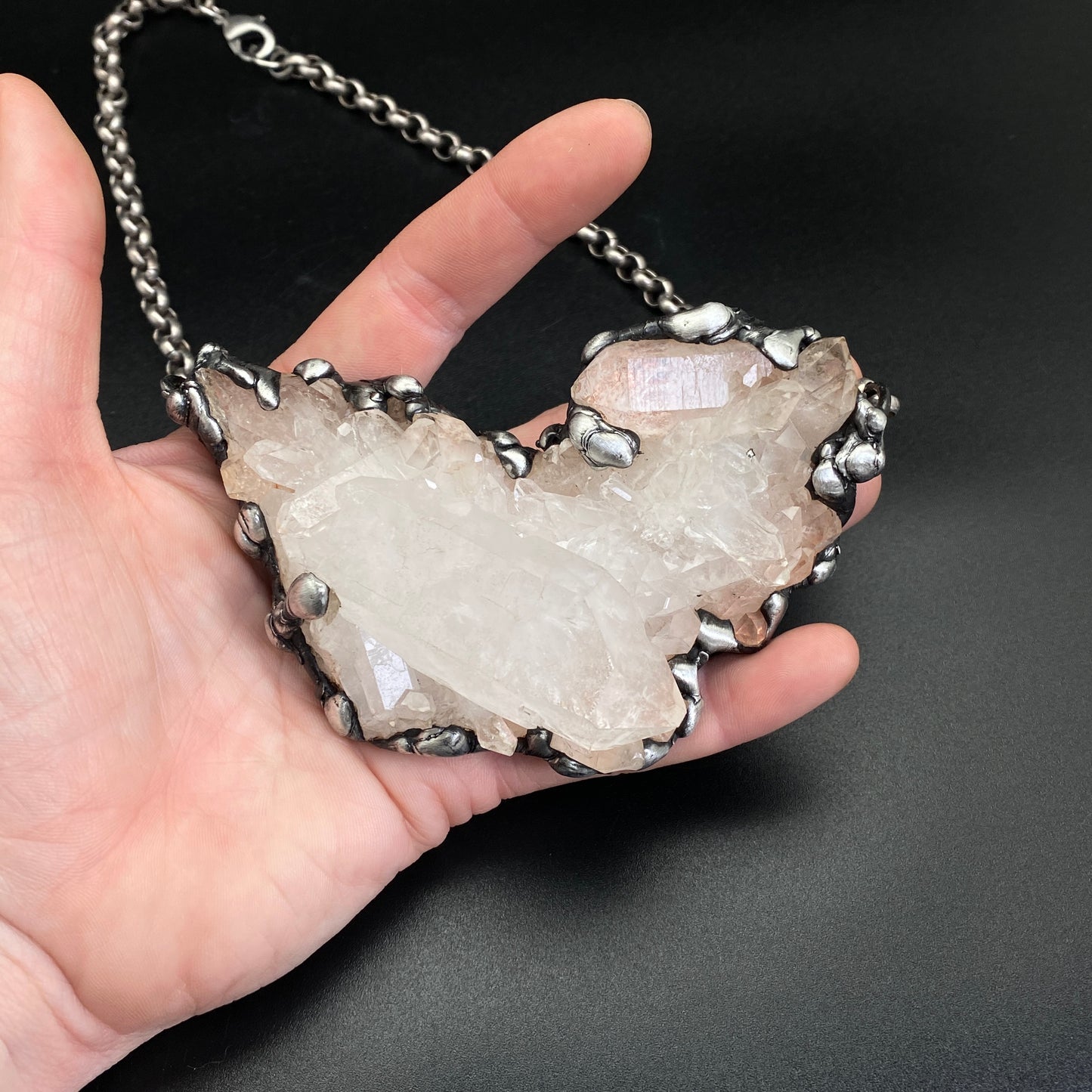 Broadcast ~ Quartz Cluster Necklace