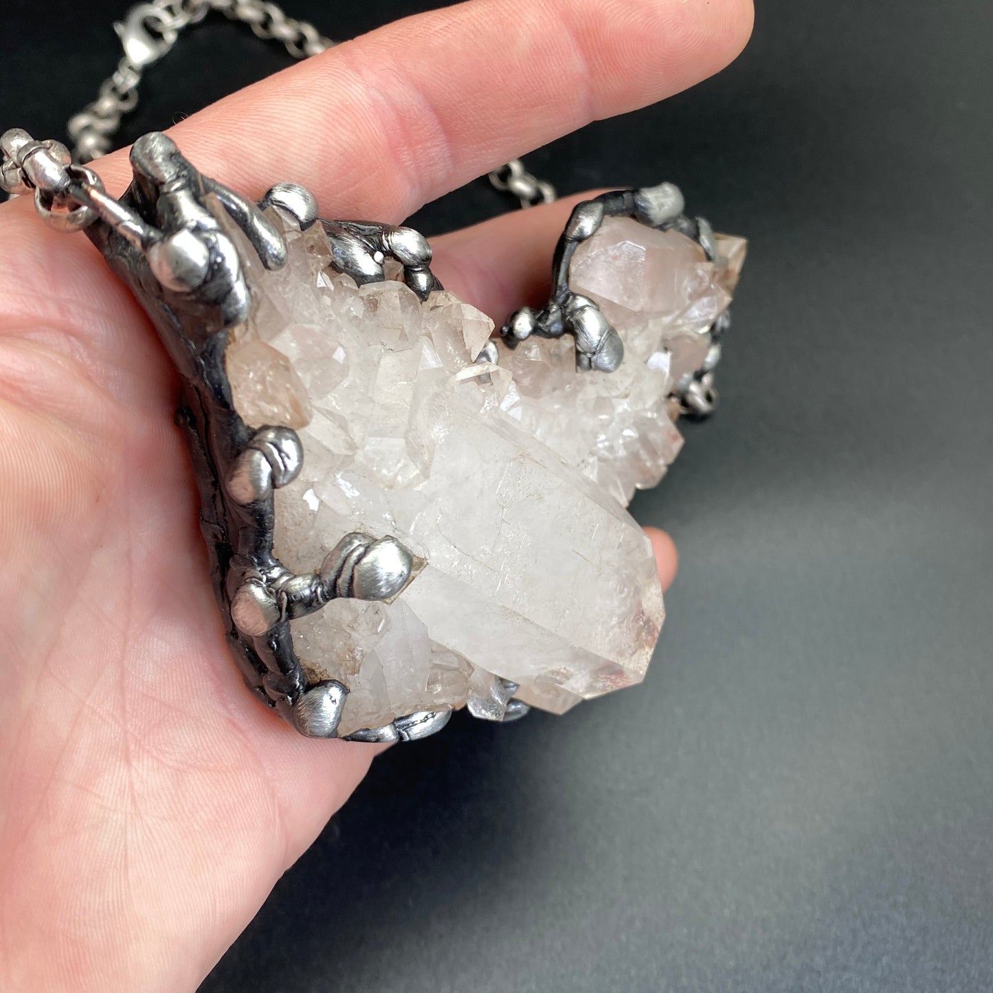 Broadcast ~ Quartz Cluster Necklace