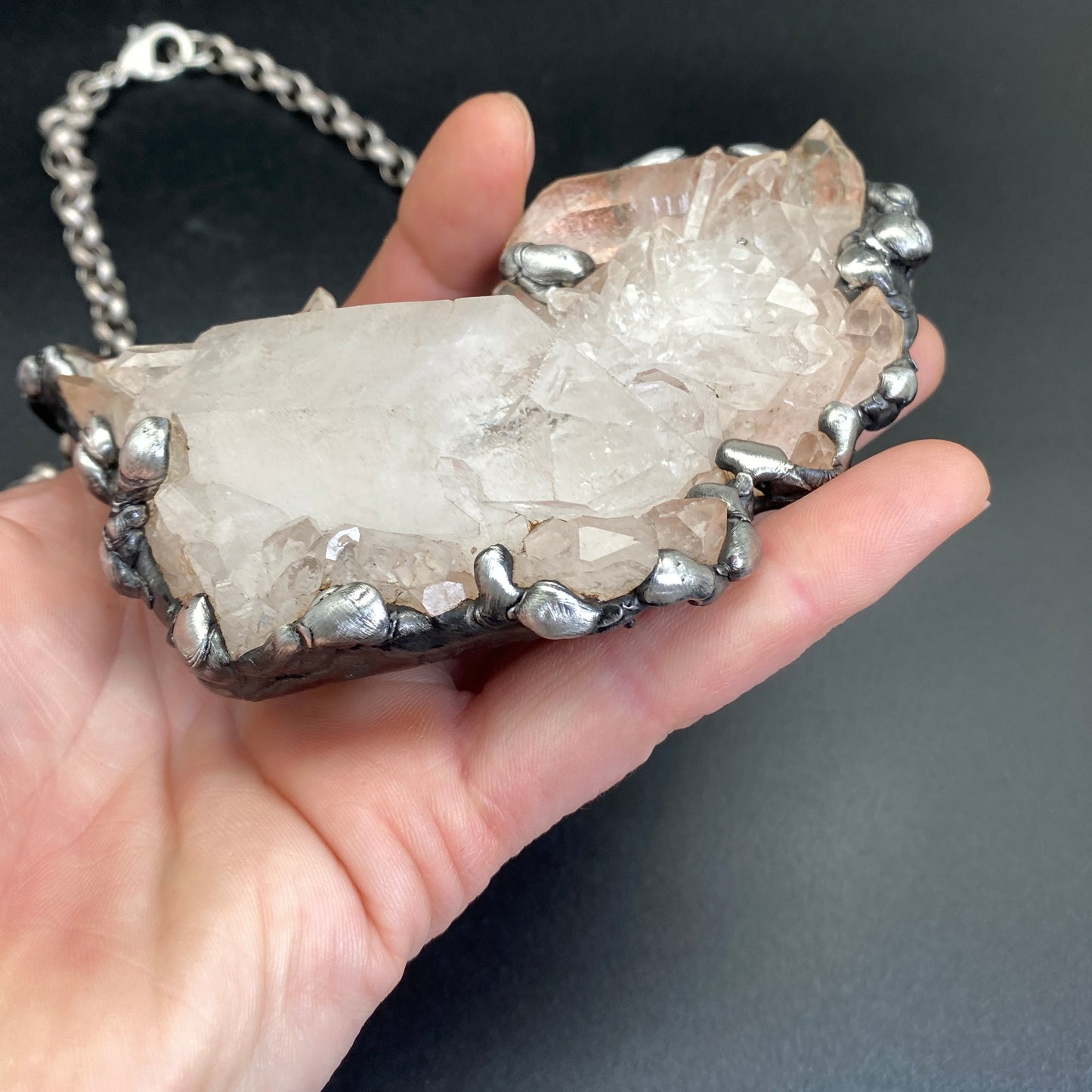 Broadcast ~ Quartz Cluster Necklace