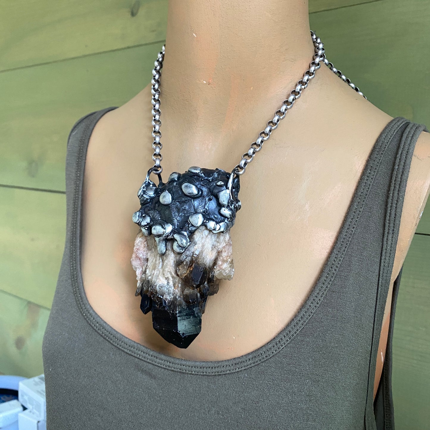 Castle For A Dreamer ~ Massive Dark Kundalini Citrine Necklace