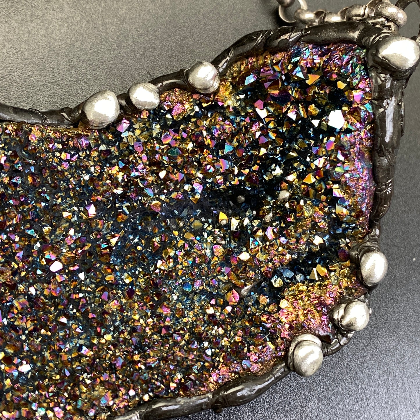 Magical Beast ~ Unicorn Quartz, Titanium Quartz Geode Necklace