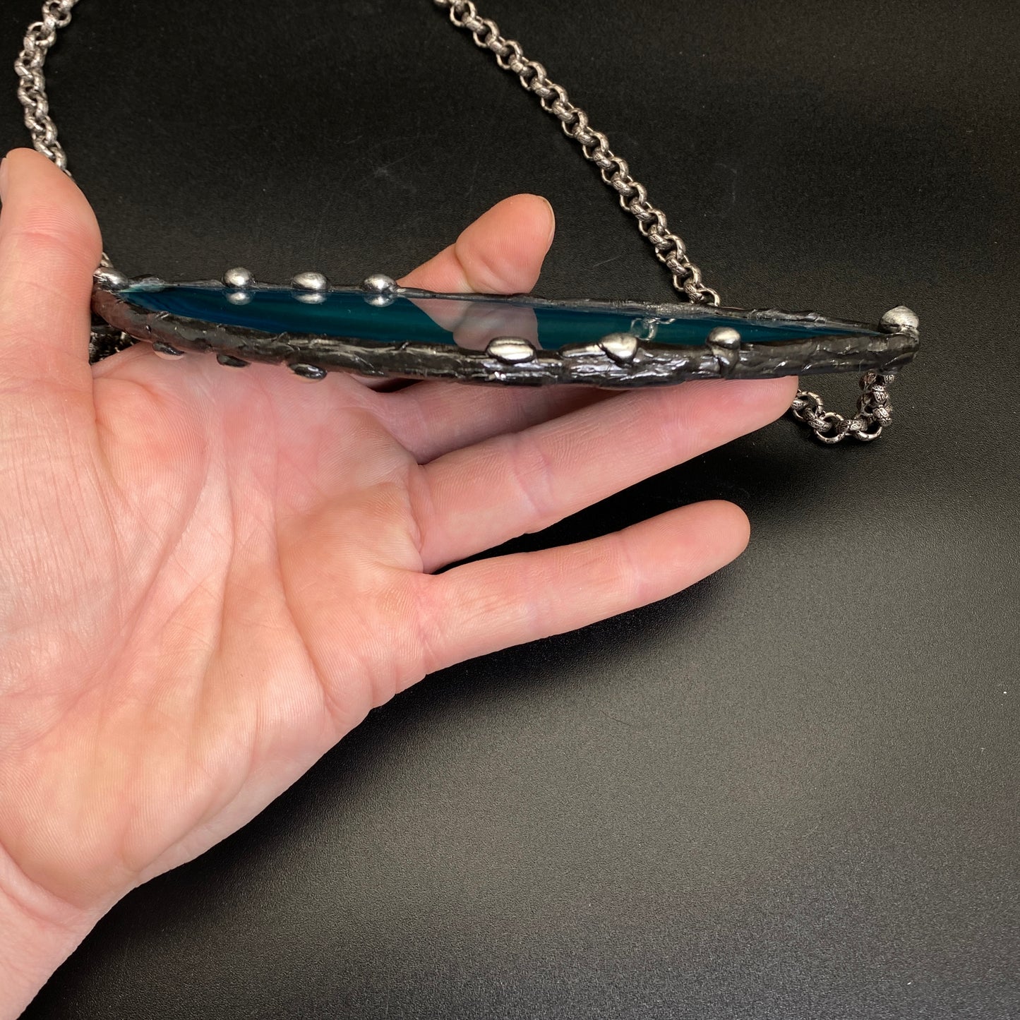 Atoll ~ Geode Slice Necklace