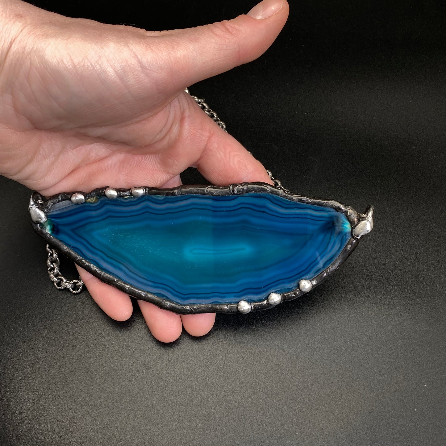 Atoll ~ Geode Slice Necklace