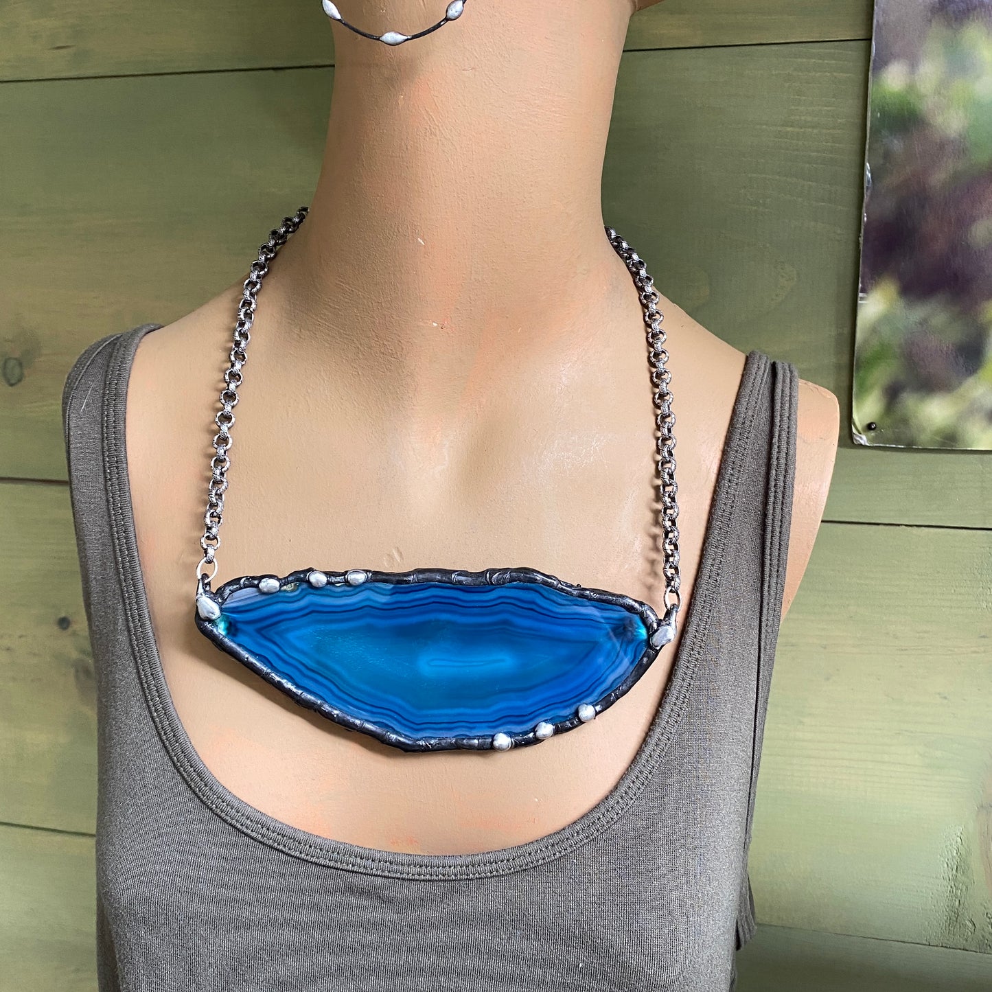 Atoll ~ Geode Slice Necklace