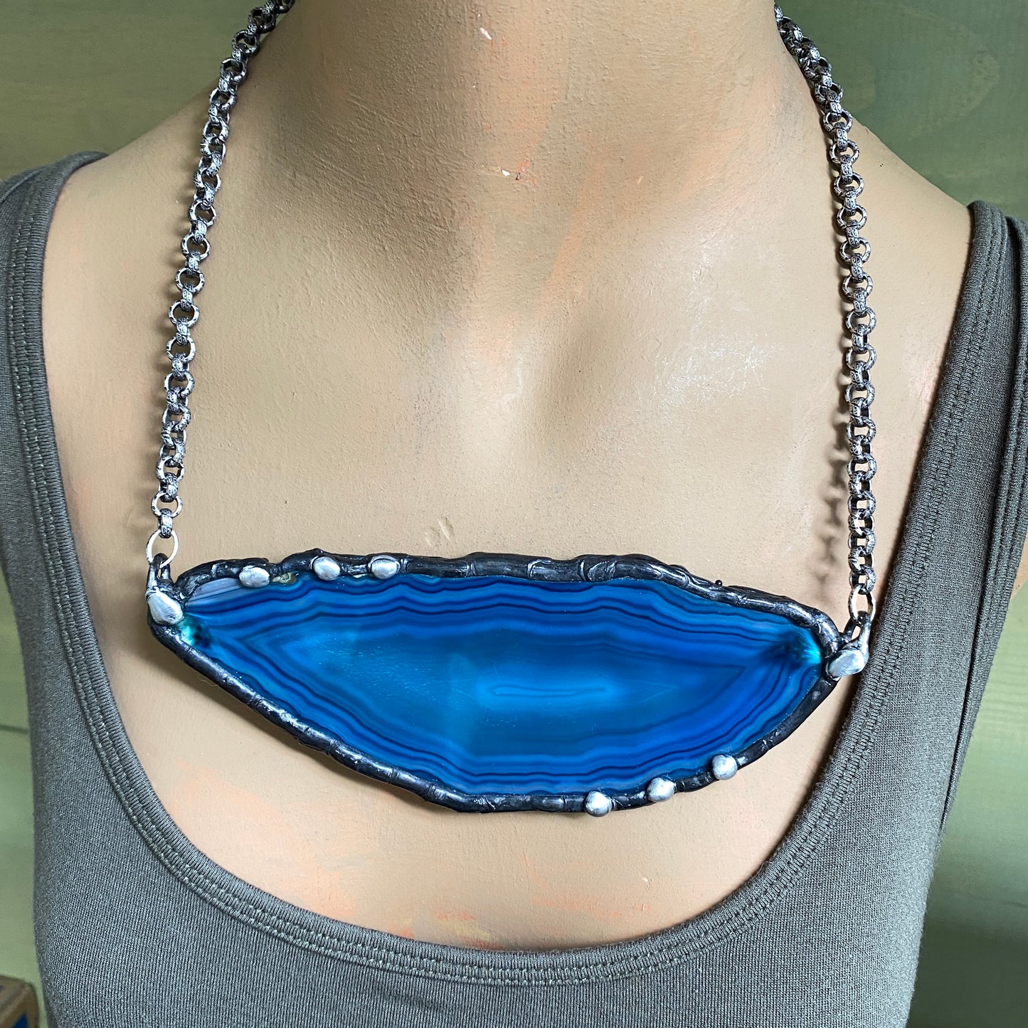 Atoll ~ Geode Slice Necklace