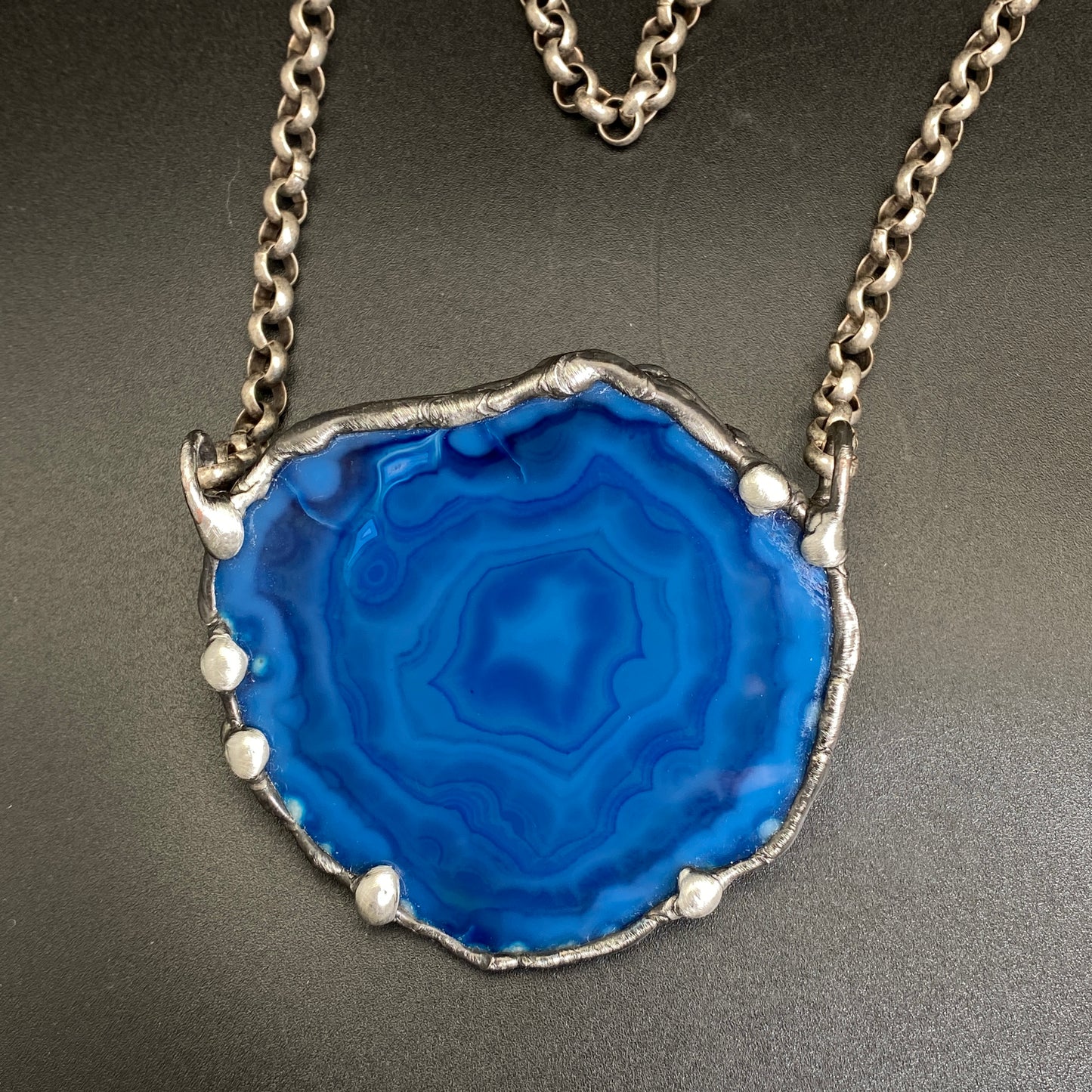 Ripple Effect ~ Geode Slice Necklace
