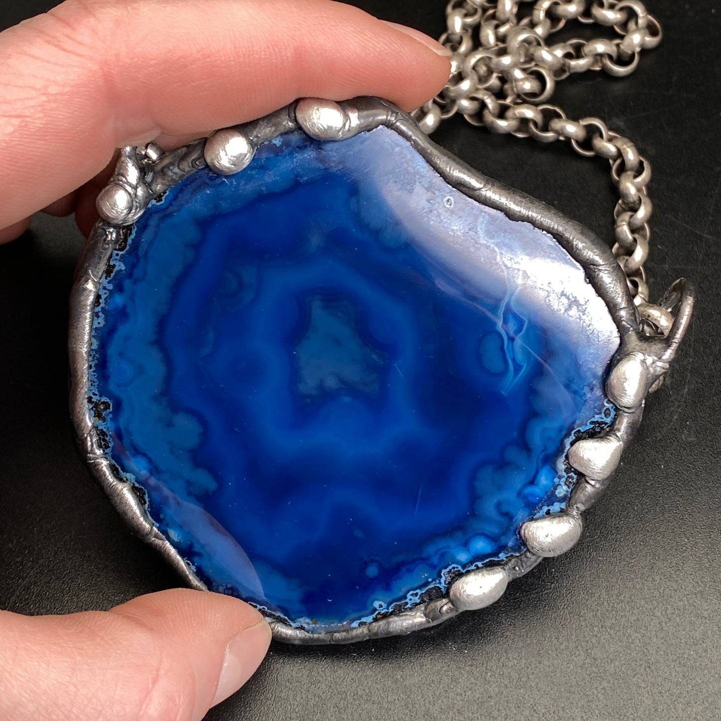 Ripple Effect ~ Geode Slice Necklace