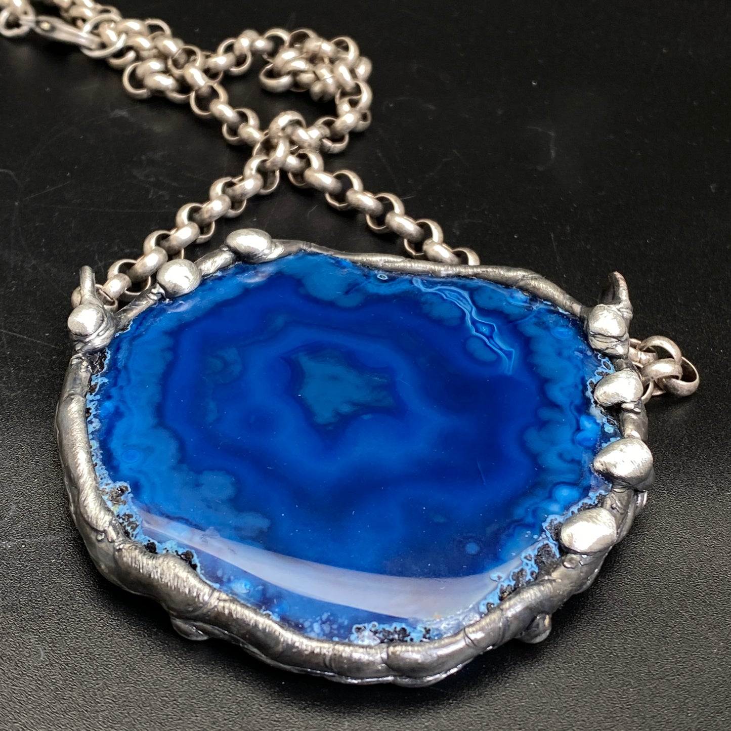 Ripple Effect ~ Geode Slice Necklace