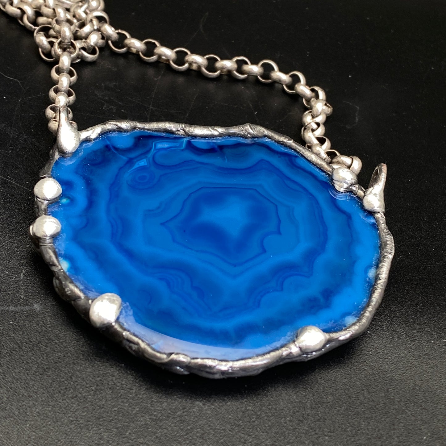 Ripple Effect ~ Geode Slice Necklace