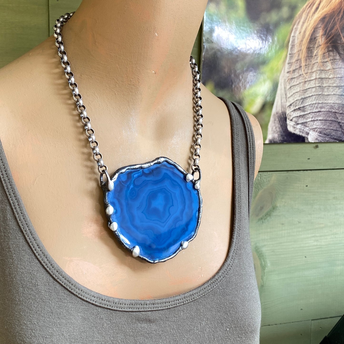 Ripple Effect ~ Geode Slice Necklace